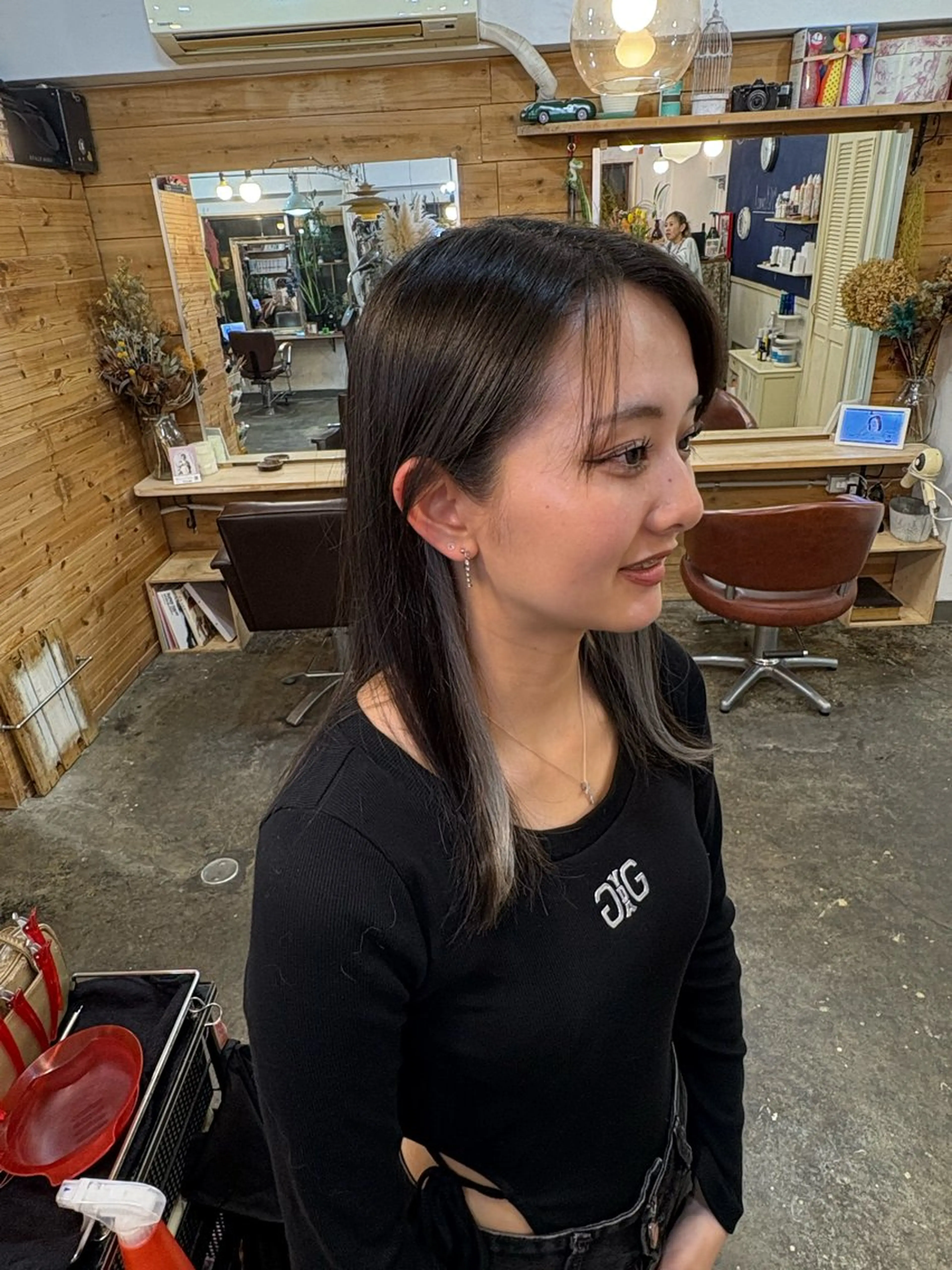 ミディアム カラー シルバー ヘアカラー トリートメント JuJu (orange)のマツエク・マツパデザイン