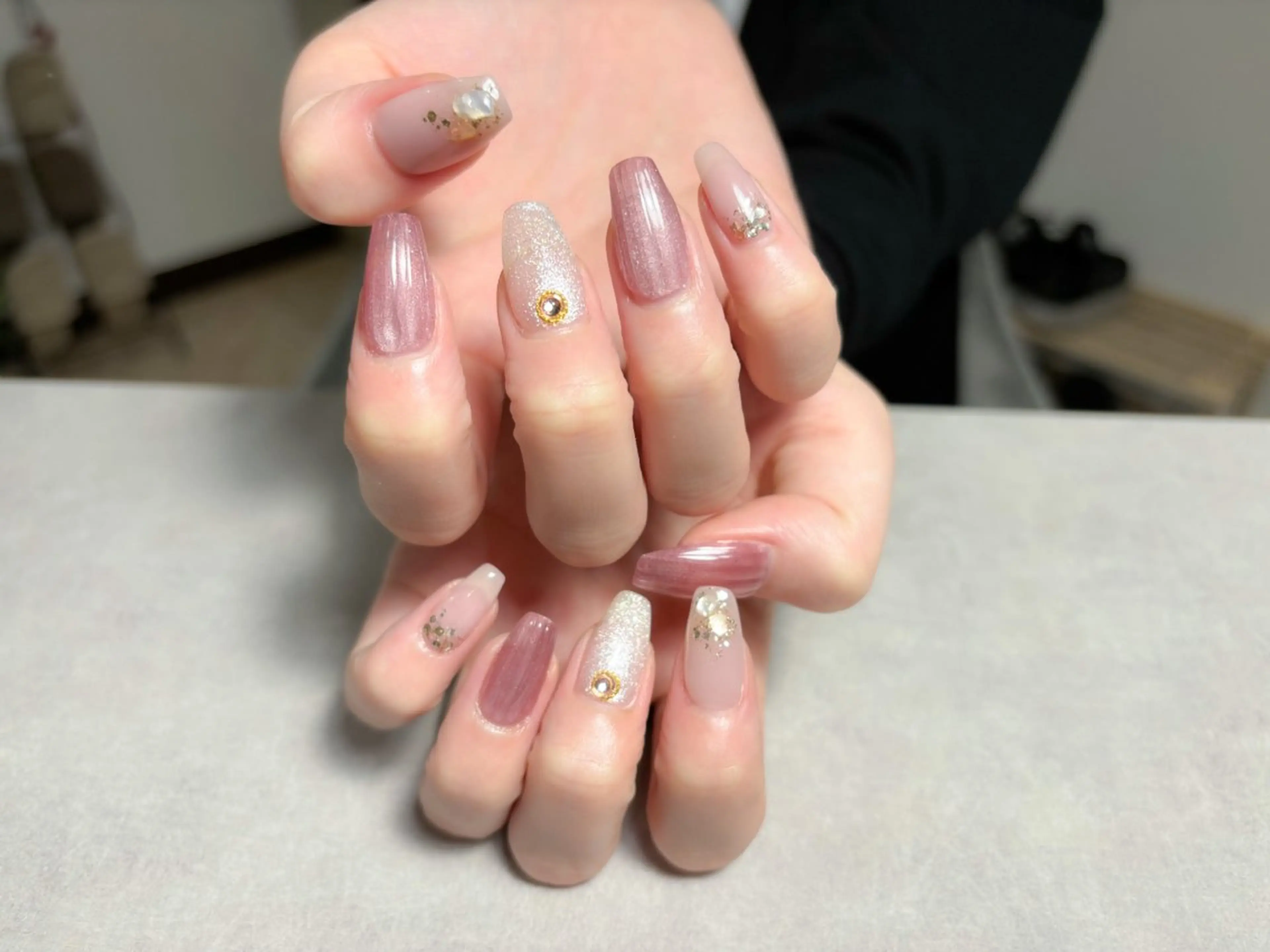 ネイル アートネイル フットネイル フレンチネイル ジェルネイル ガラスフレンチ ハンドネイル SALON yc.hacciのマツエク・マツパデザイン
