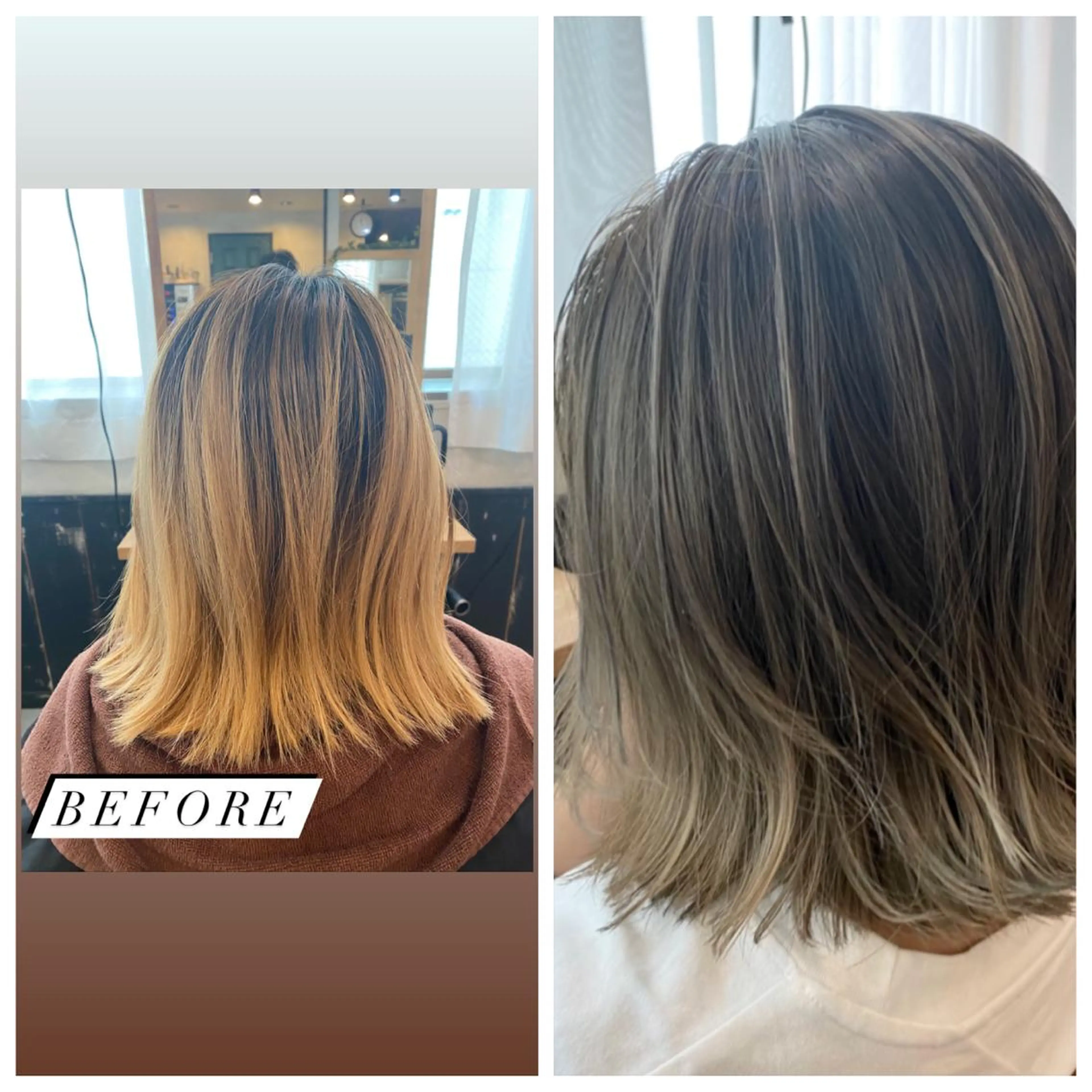 セミロング アッシュ ミストバング ハイライト 髪質改善 レイヤーカット ヘアカラー トリートメント ヘッドスパ 綺麗な髪質にしたい方 限定🌈清水　祥のヘアスタイル