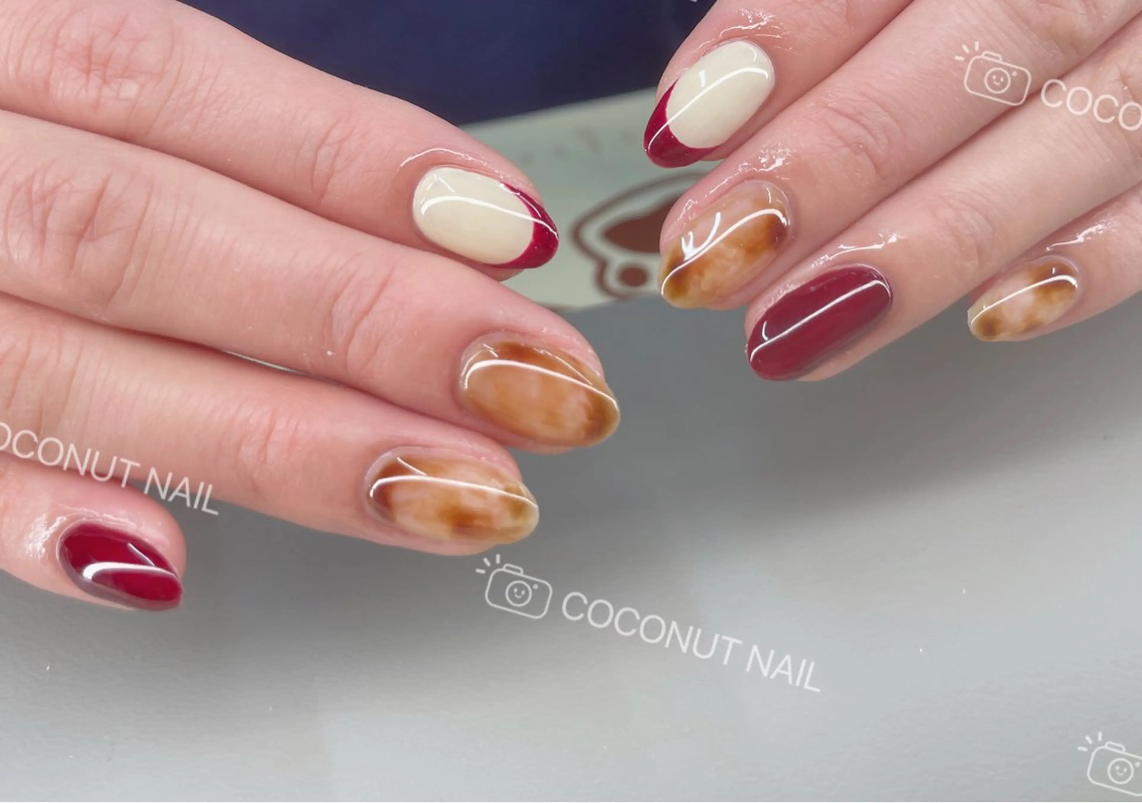ネイル ハンドネイル 神田 ココナッツのネイルデザイン