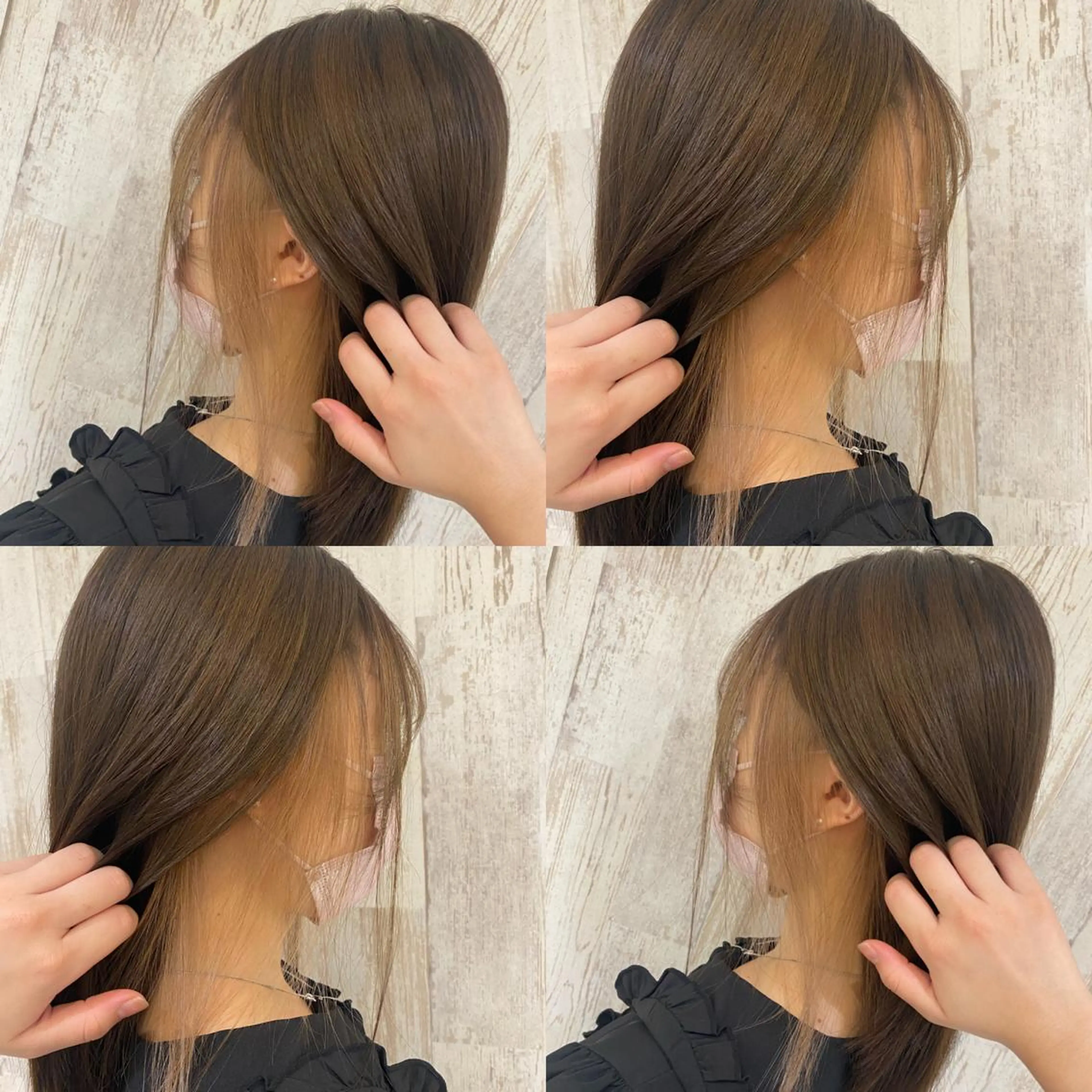 セミロング カラー ベージュカラー ブラウンカラー 透明感カラー イヤリングカラー 🌼NAMI 🌼のヘアスタイル