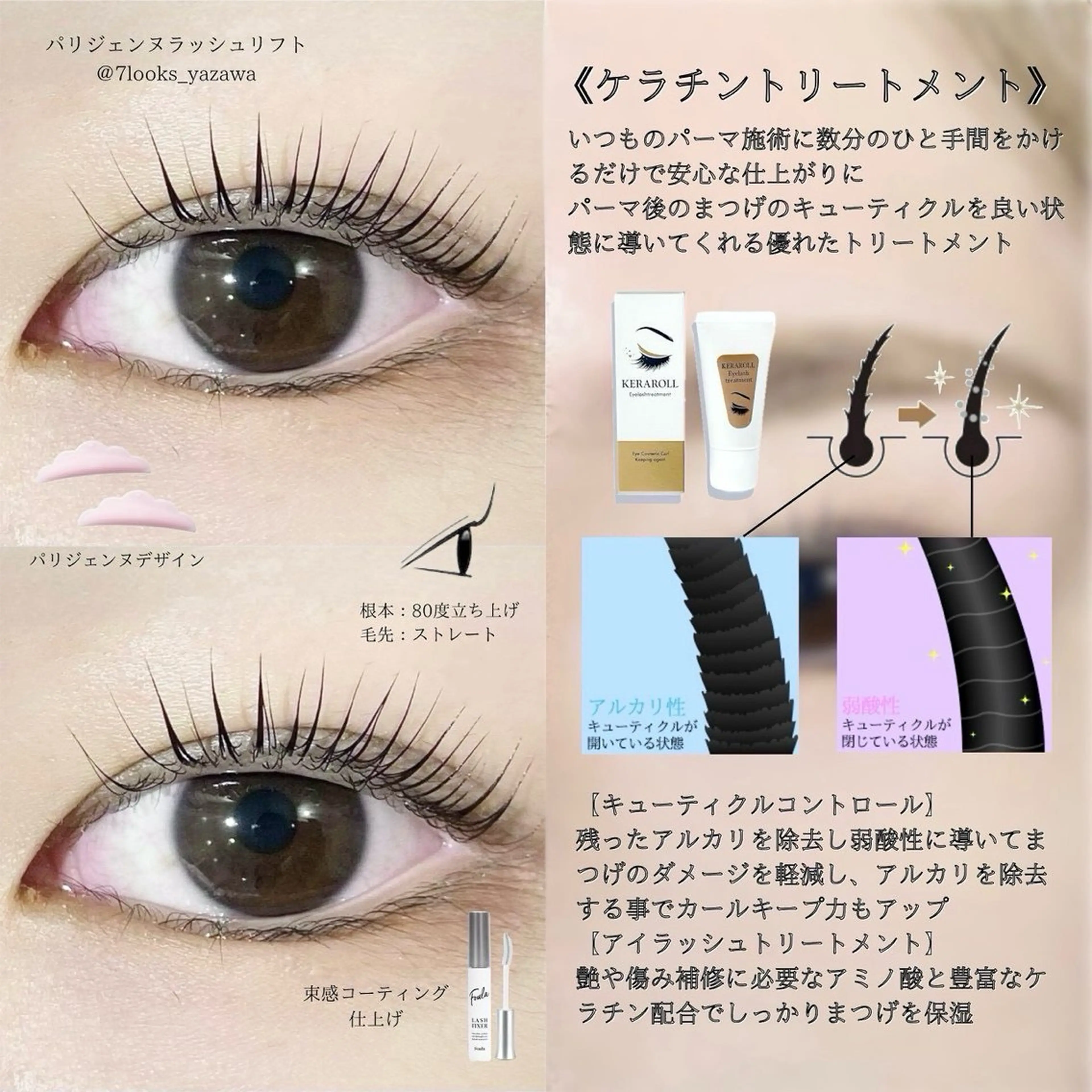 マツエク・マツパ ケラチンラッシュリフト eyelist harukaのマツエク・マツパデザイン