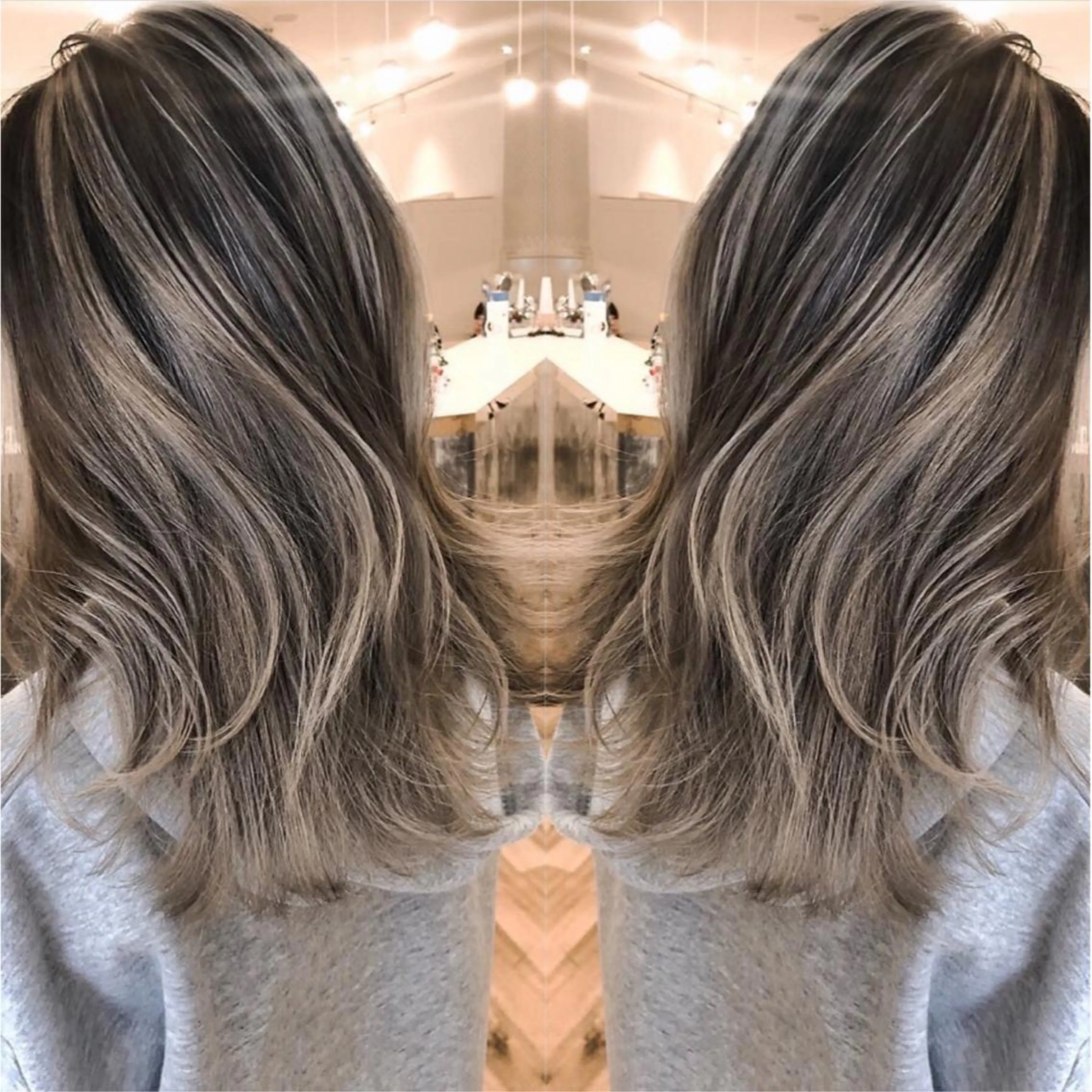 セミロング カット ヘアカラー 【White京橋】 岸　拓斗のヘアスタイル