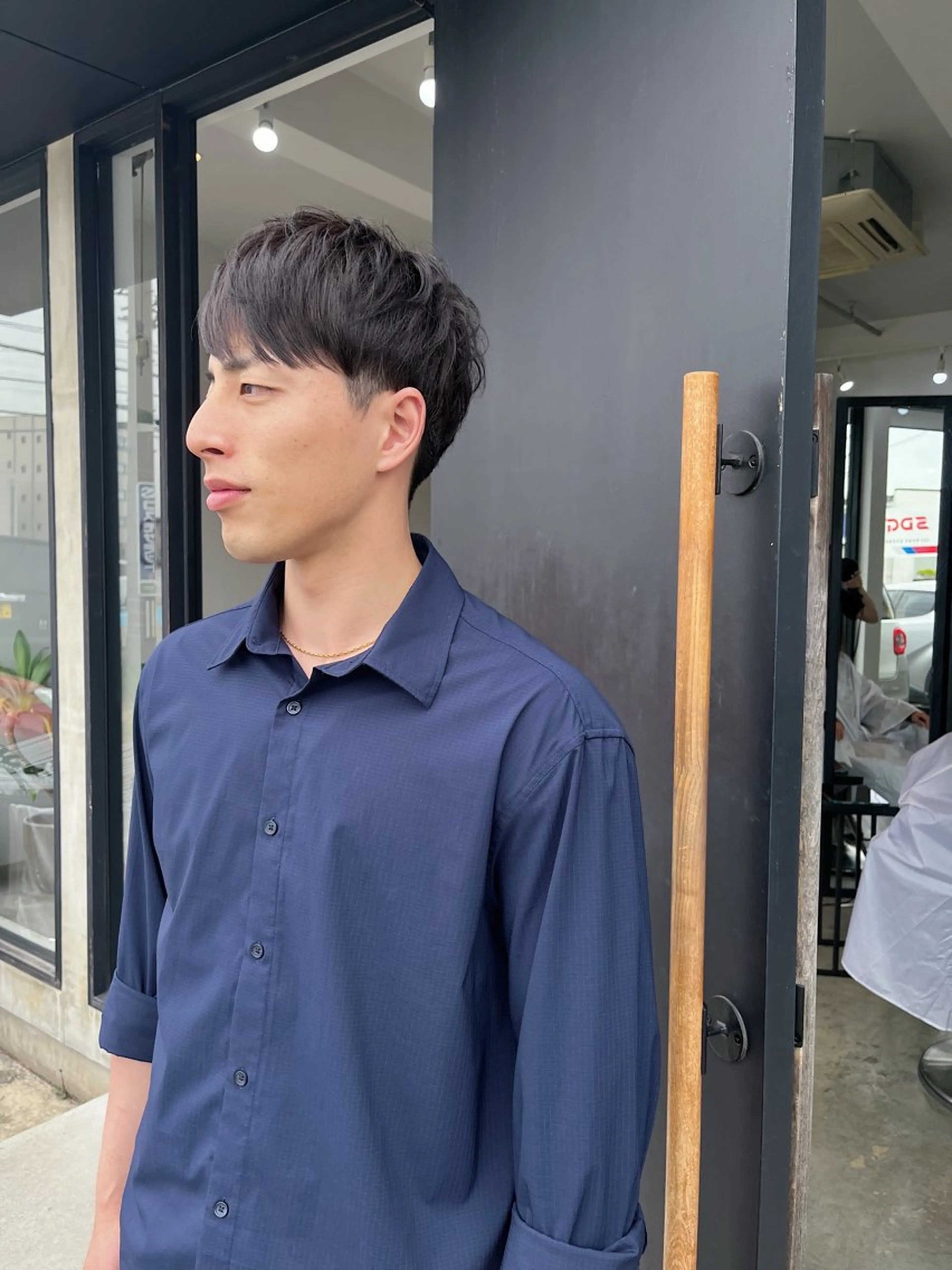 メンズ マッシュ 荒川泰輝/オリーブ カラー/透明感カラーのヘアスタイル