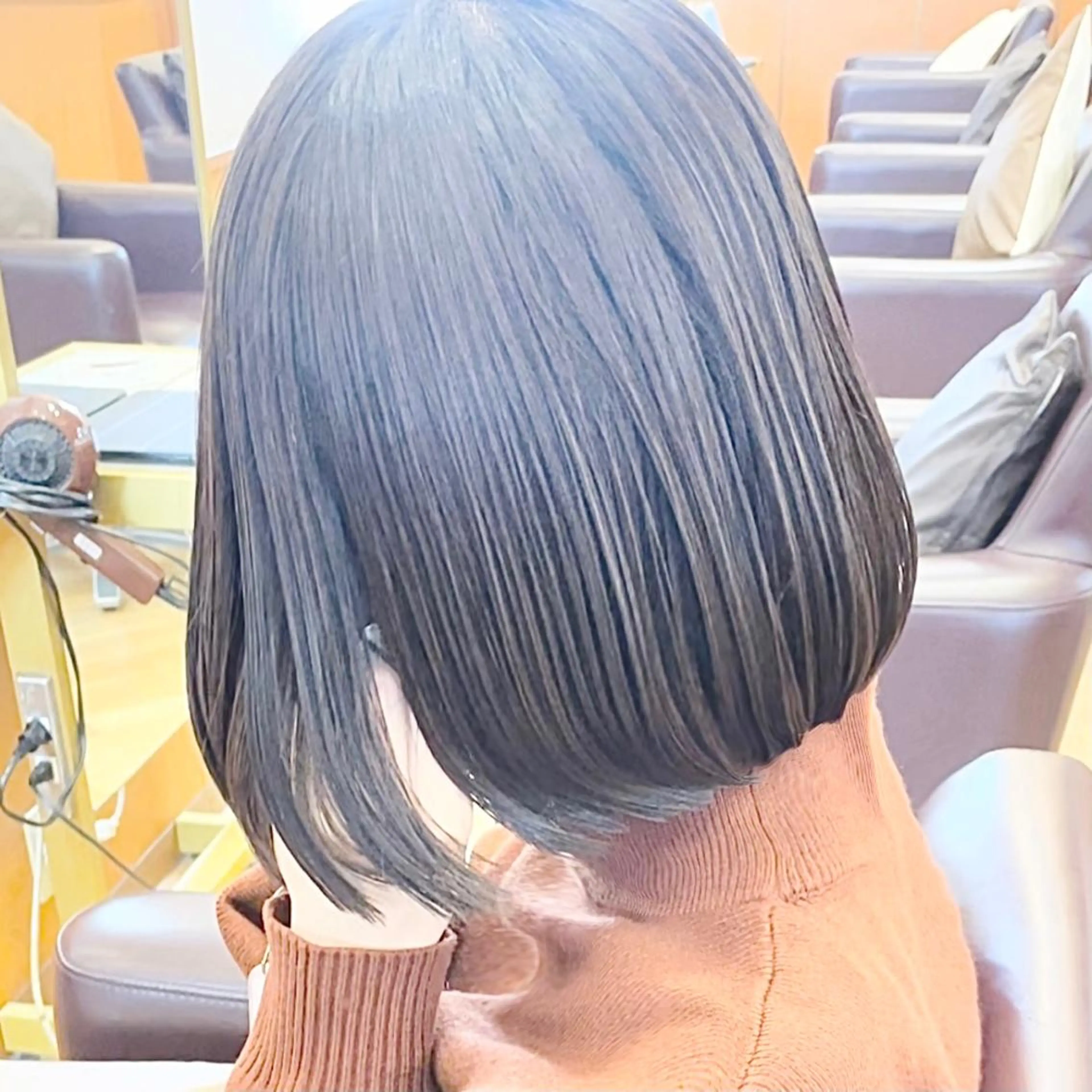 ショート カラー ヘアアレンジ キッズ 前下がりボブ ショートボブ アッシュ ボブ 髪質改善 さわ きょうすけ/ ボブ髪質改善ショートのヘアスタイル