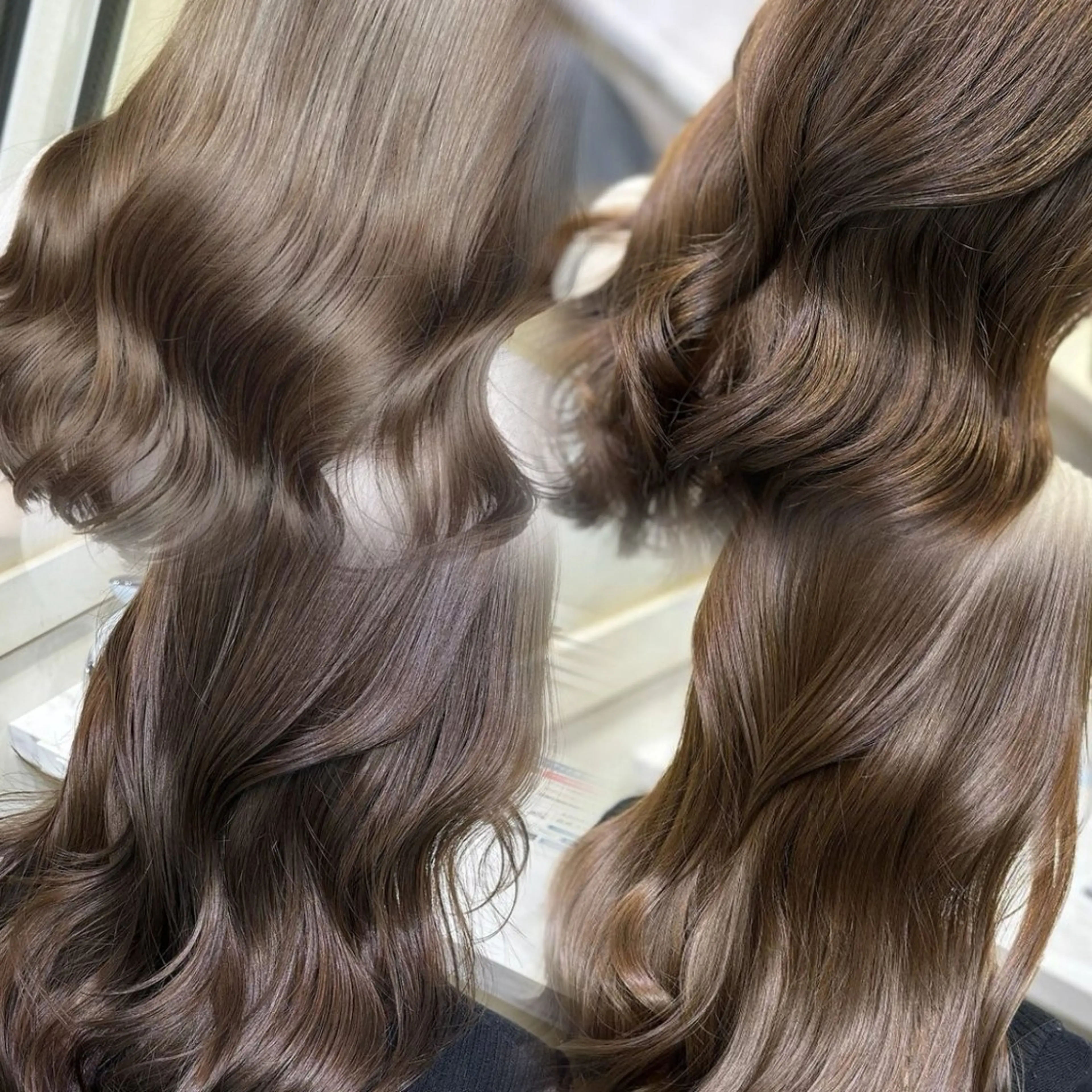 セミロング カラー ヘアカラー トリートメント 💖ダブルカラー/ ケアカラー/レナ💖のヘアスタイル