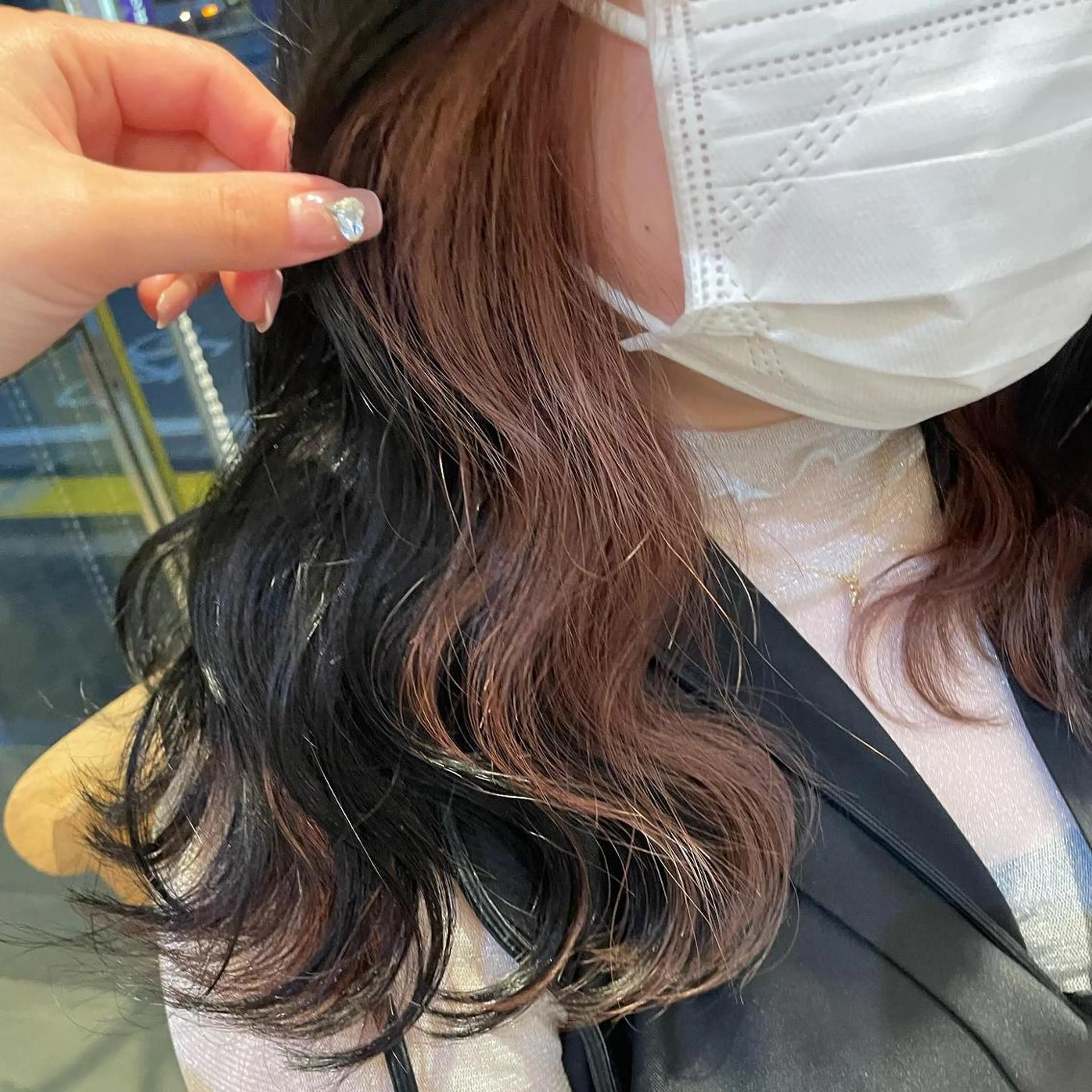 カラー ヘアアレンジ ブリーチ 透明感カラー ブリーチなしカラー ピンクカラー 𝙢𝙞𝙮𝙪🎀 girly hairのヘアスタイル