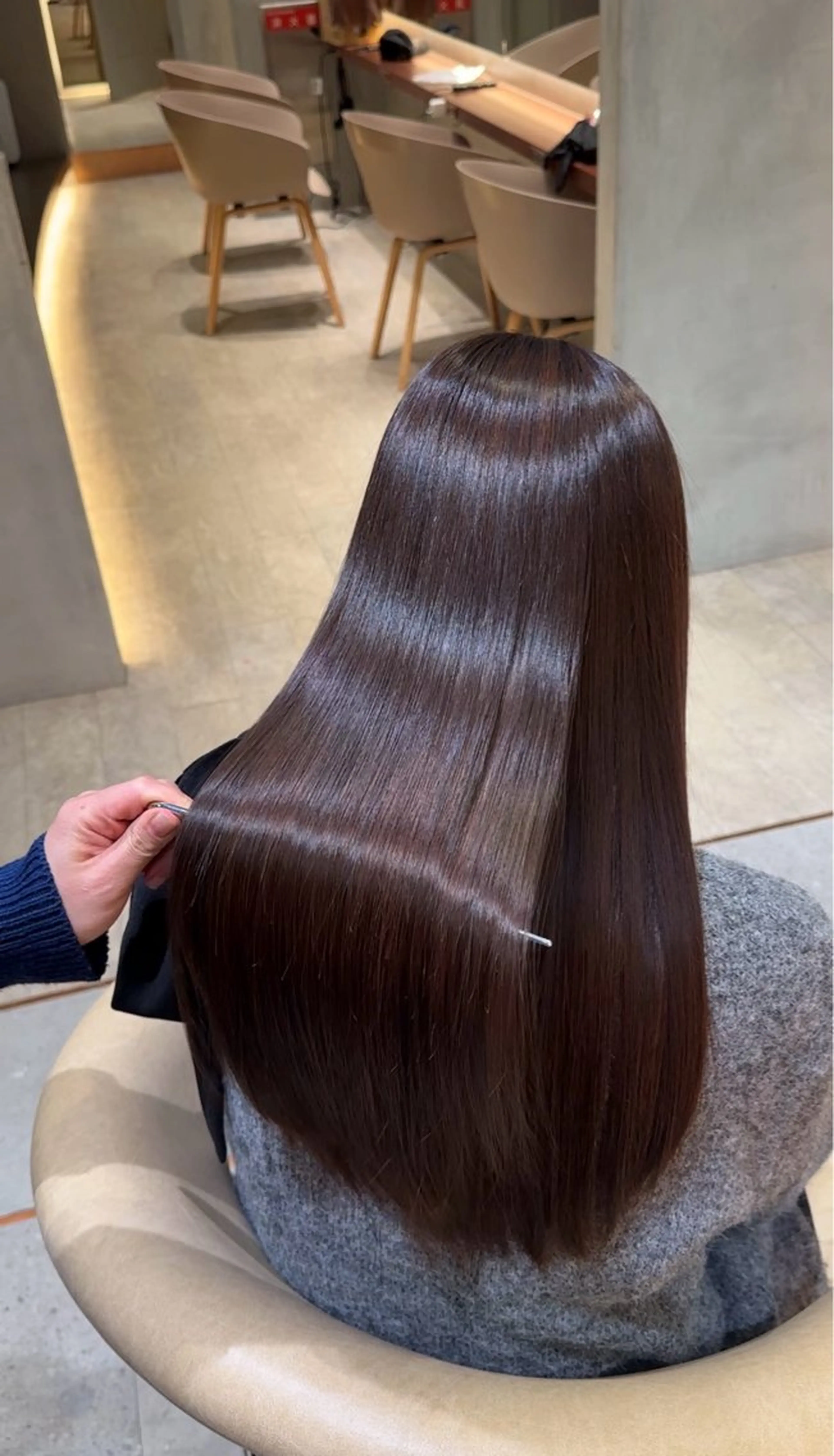 ロング 縮毛矯正Rina🩶 銀座のヘアスタイル