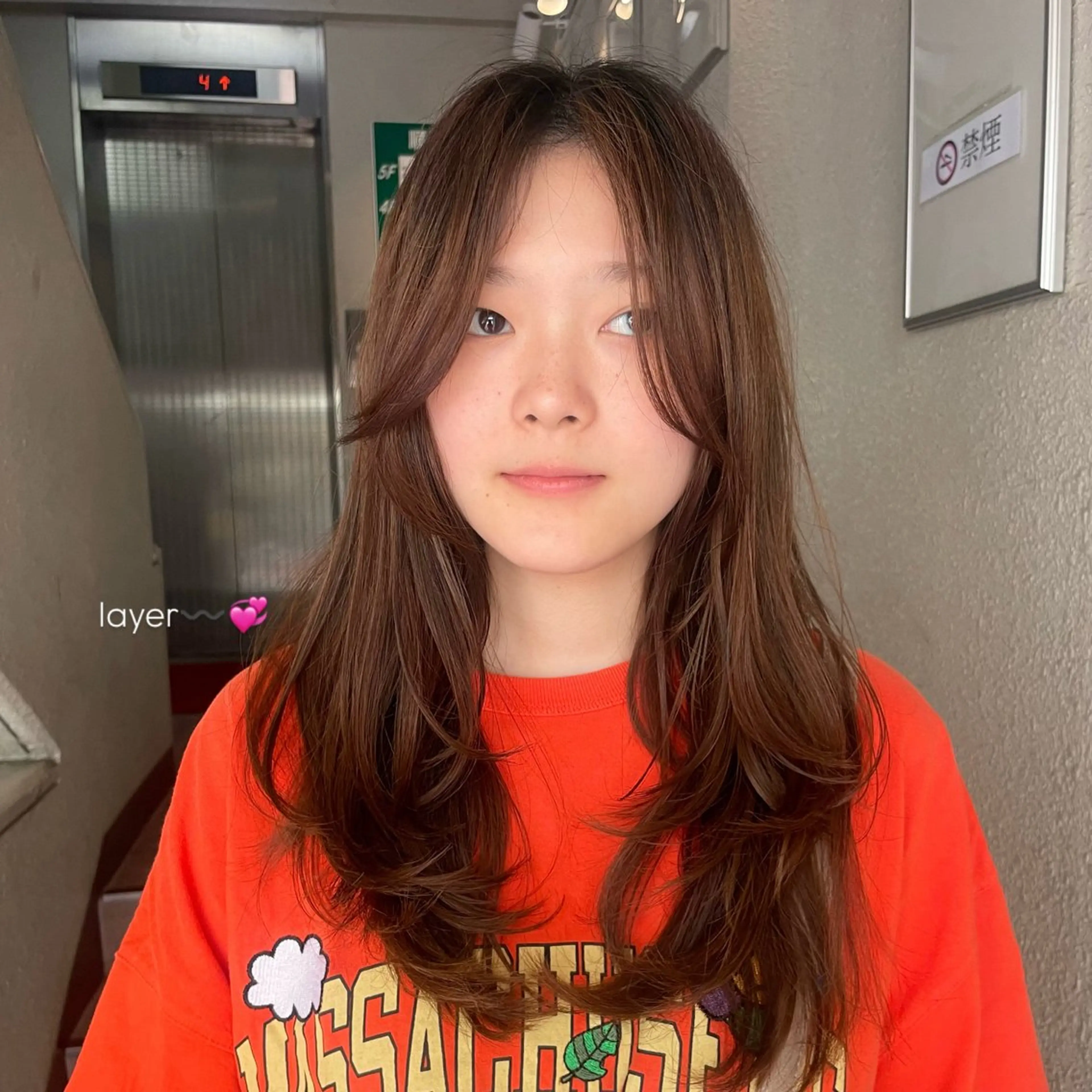 ロング カット こいき/赤味消し /艶カラー🎀✨のヘアスタイル