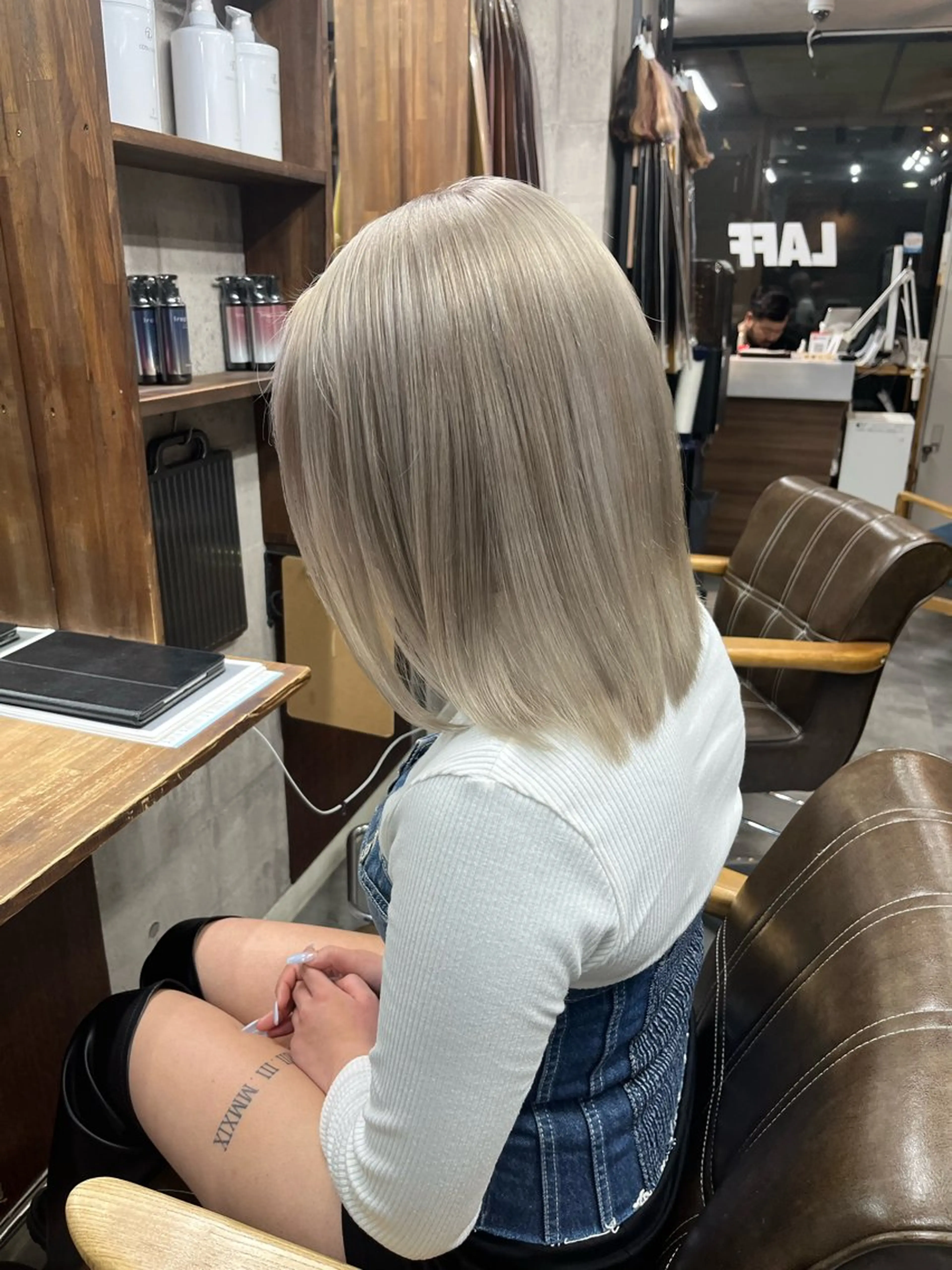 ミディアム カラー 剣太郎カットモデル 10㎝カット募集中のヘアスタイル