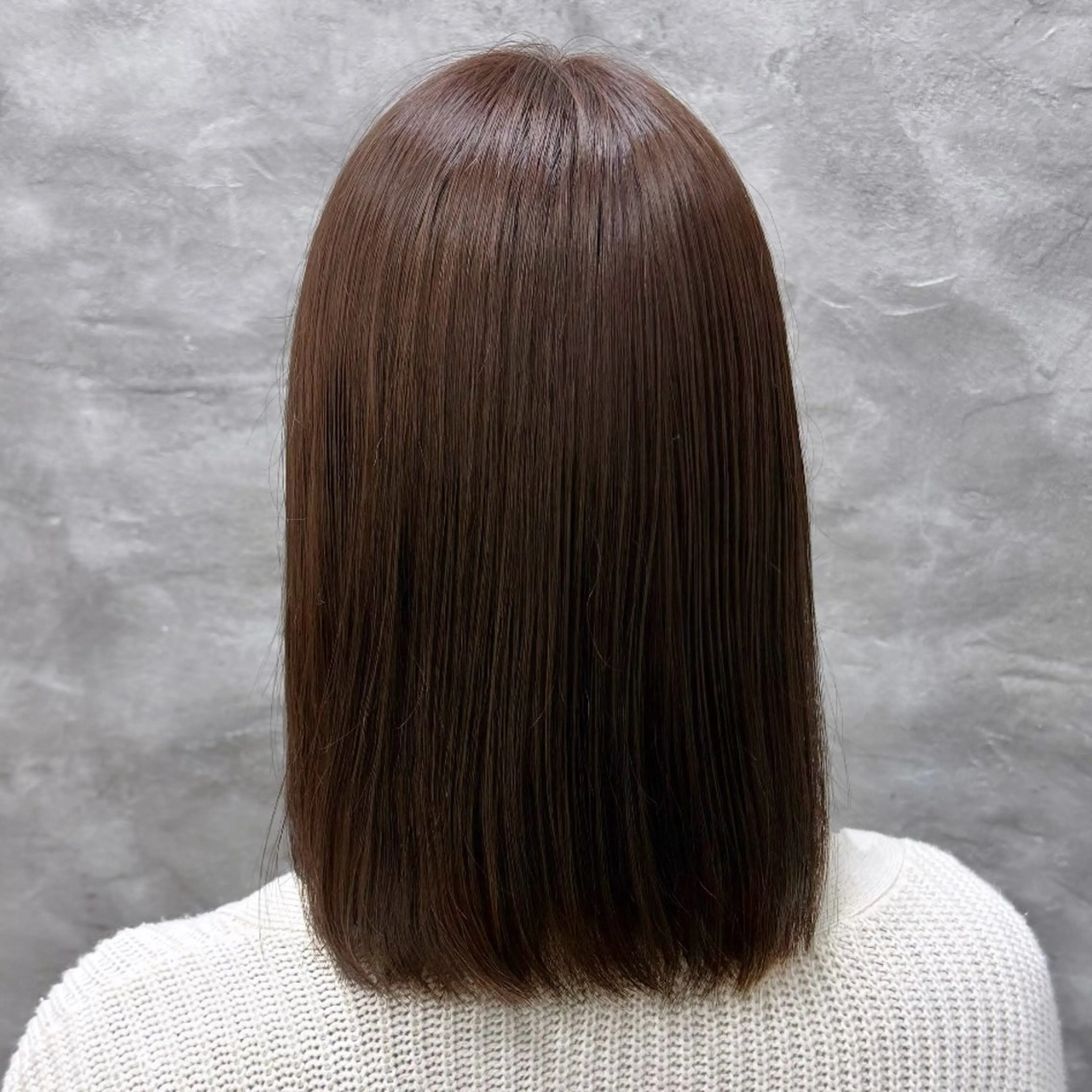 ミディアム カラー ヘアカラー トリートメント 小島 咲音/艶カラー /レイヤー/縮毛矯正のヘアスタイル