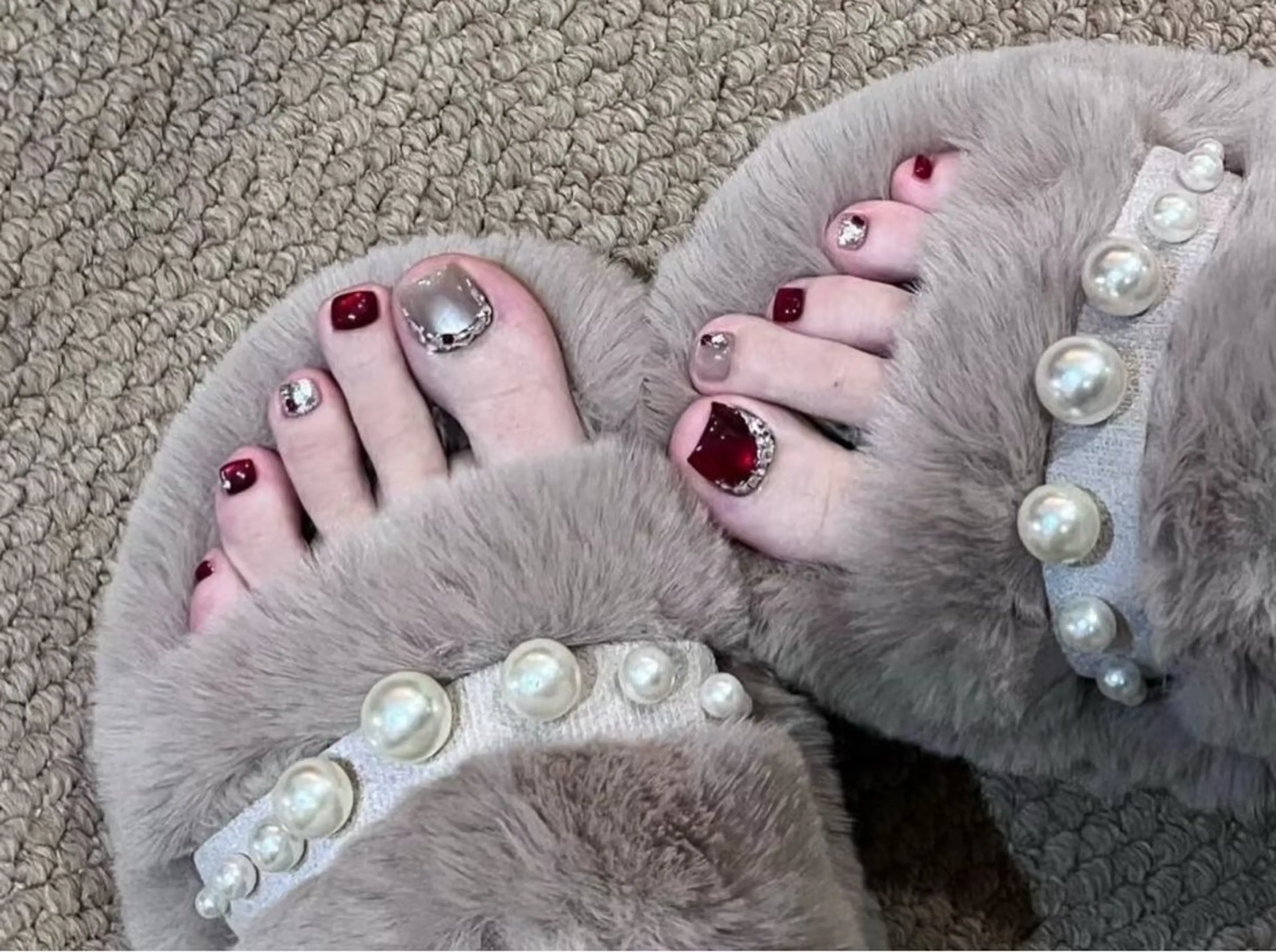 ネイル アートネイル オーロラネイル チークネイル フレンチネイル ガラスフレンチ ハンドネイル 🎀🎀YooLi Nail Salonのネイルデザイン