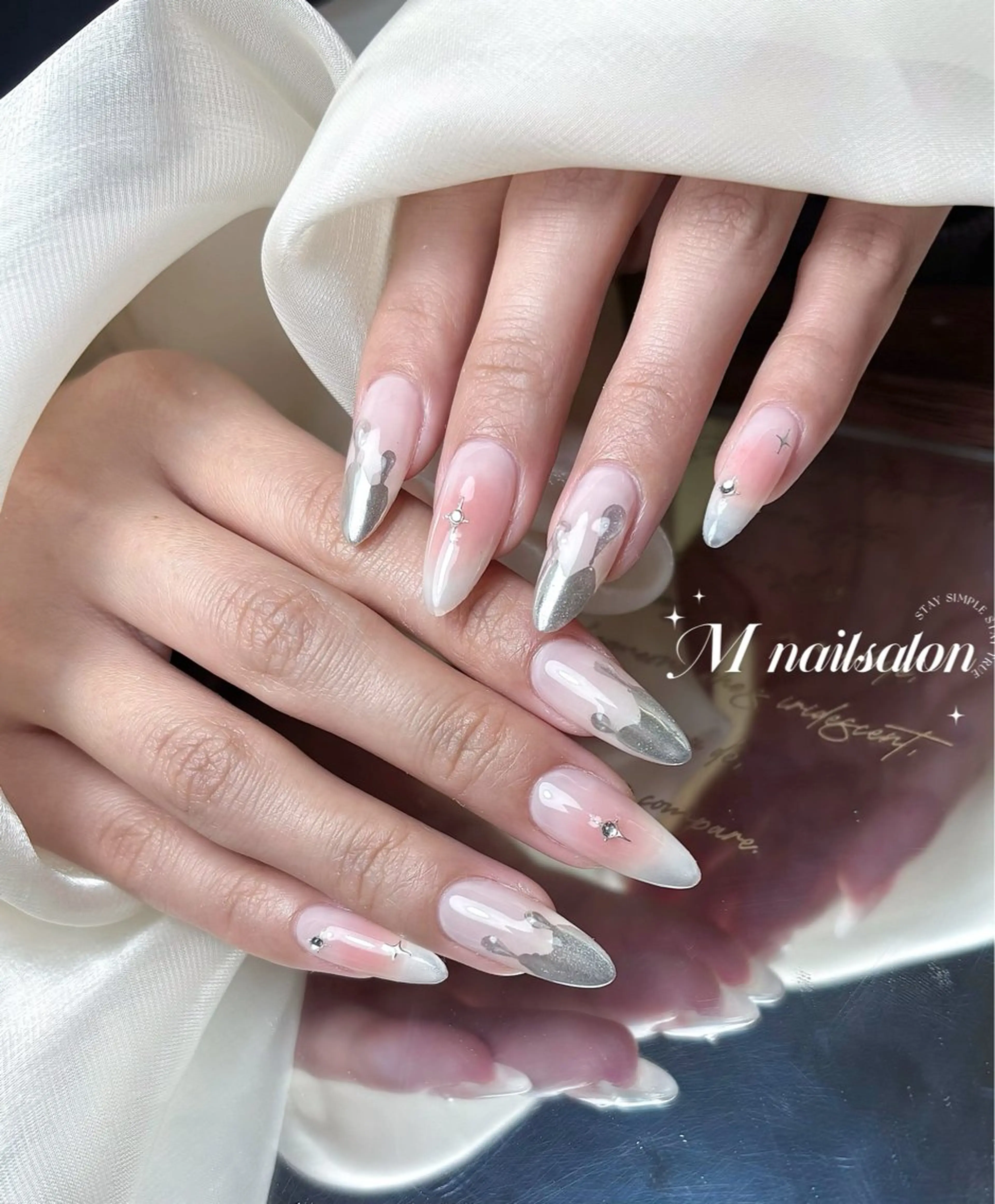 ネイル ハンドネイル M🌷nail 長さだし専門店のネイルデザイン