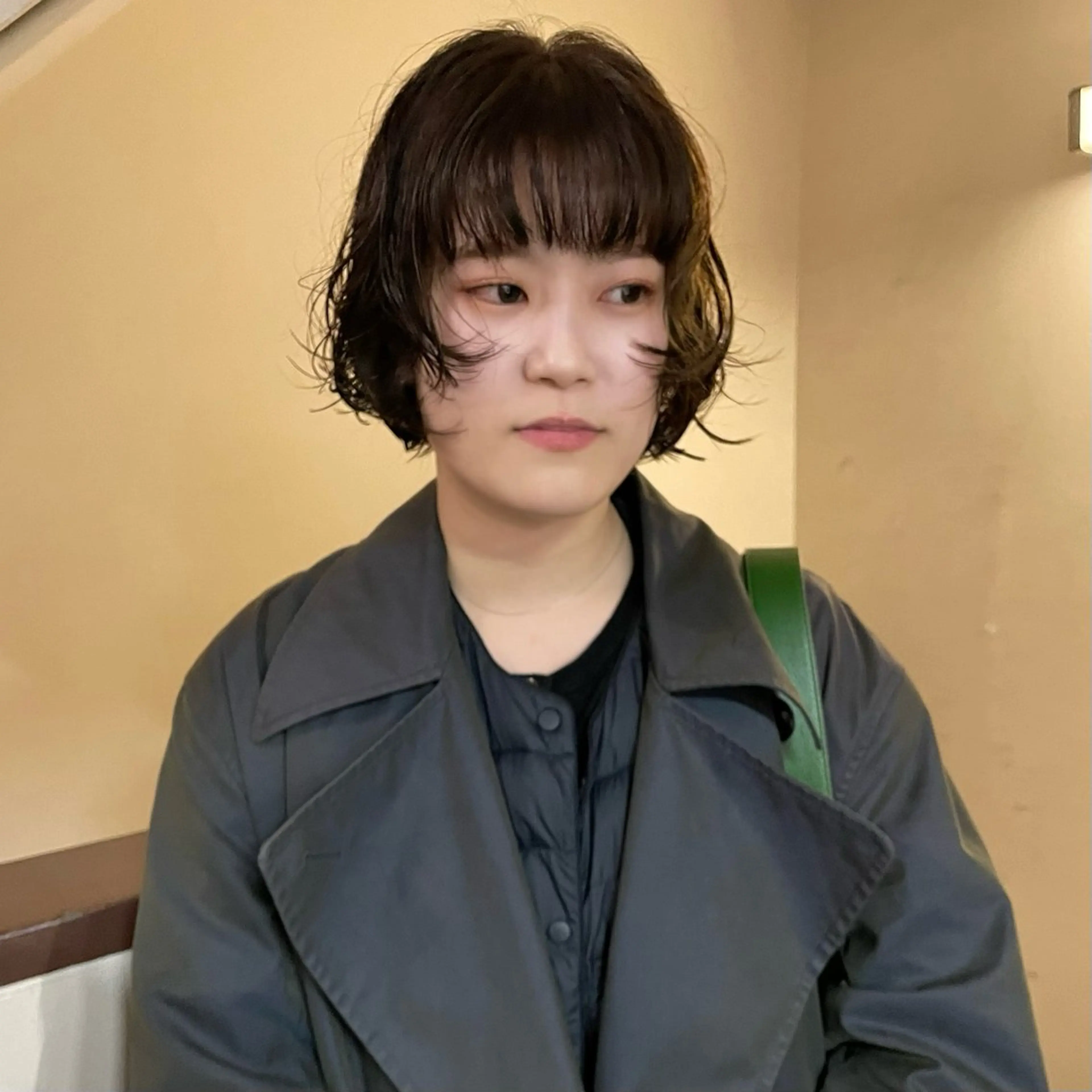 ショート カラー パーマ 透明感カラー 顔周りカット カット ヘアカラー パーマ トリートメント 野村矩樂/パーマ /縮毛矯正のヘアスタイル