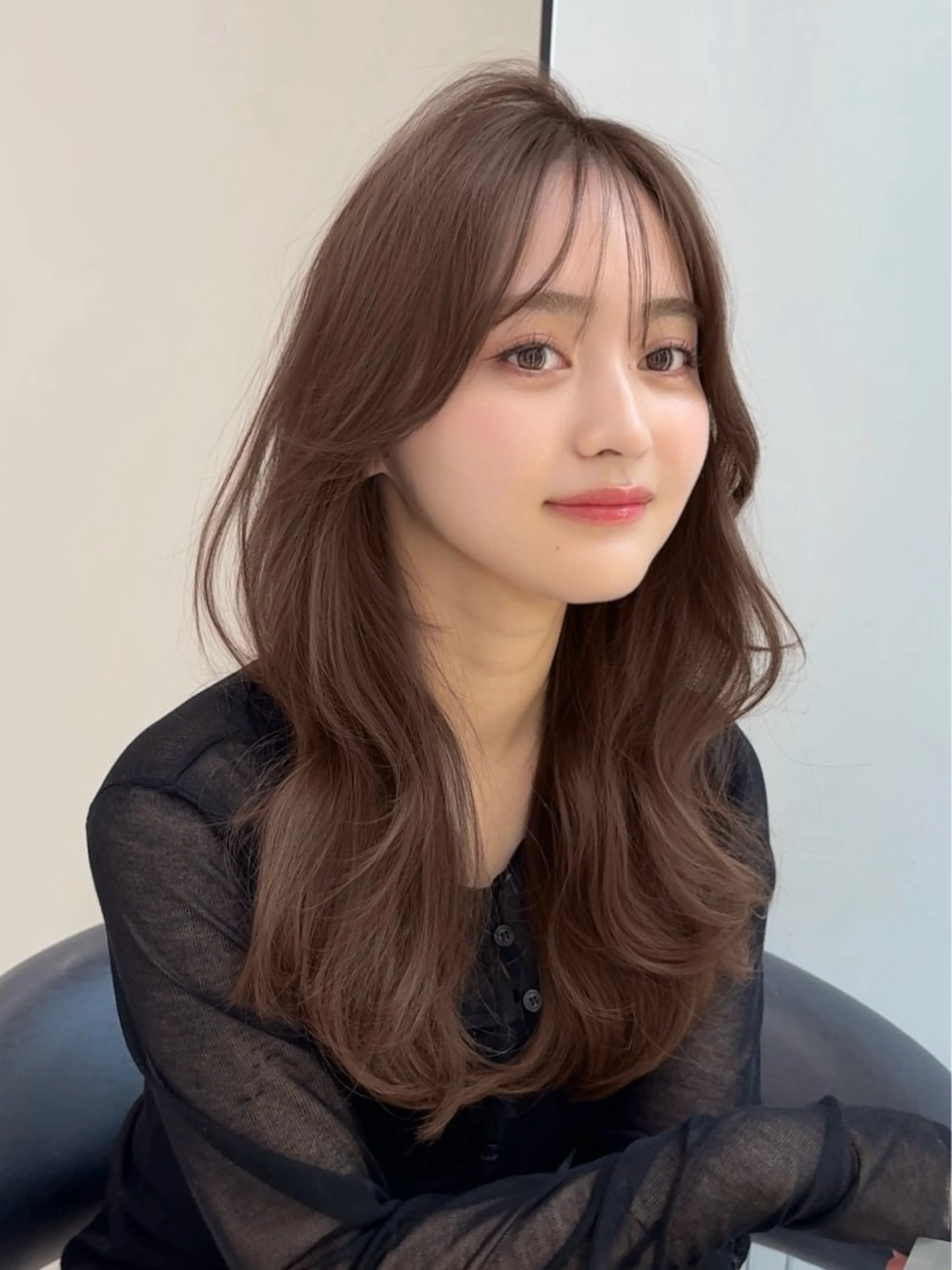 ロング カット ヘアカラー トリートメント 韓国ヘア🤍🇰🇷 ‪🫶🏻吉満のヘアスタイル