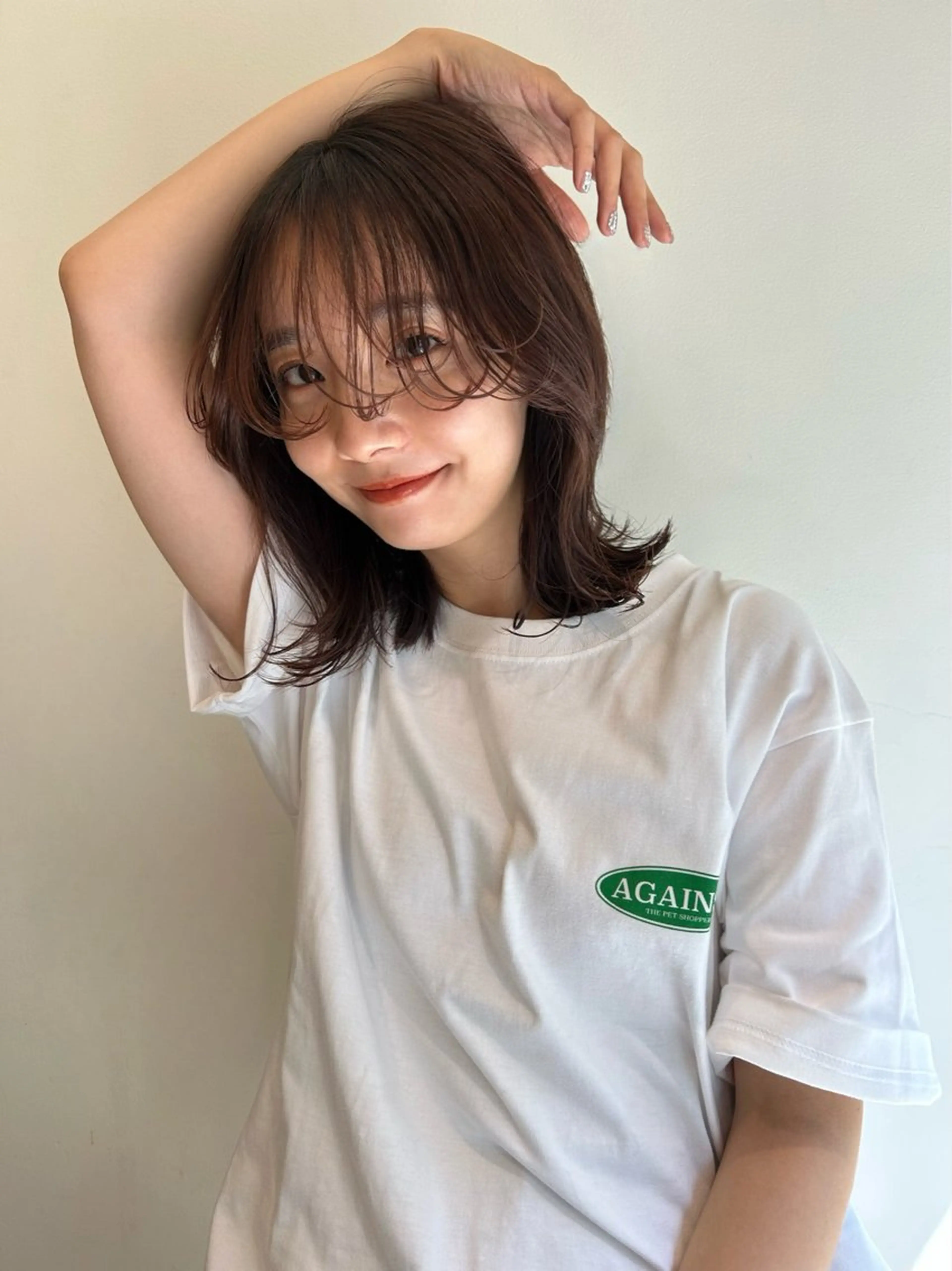 ミディアム 顔周りカット 髪質改善 小顔カット カット トリートメント ふわっとレイヤー‪☆ 菅原 千鶴のヘアスタイル