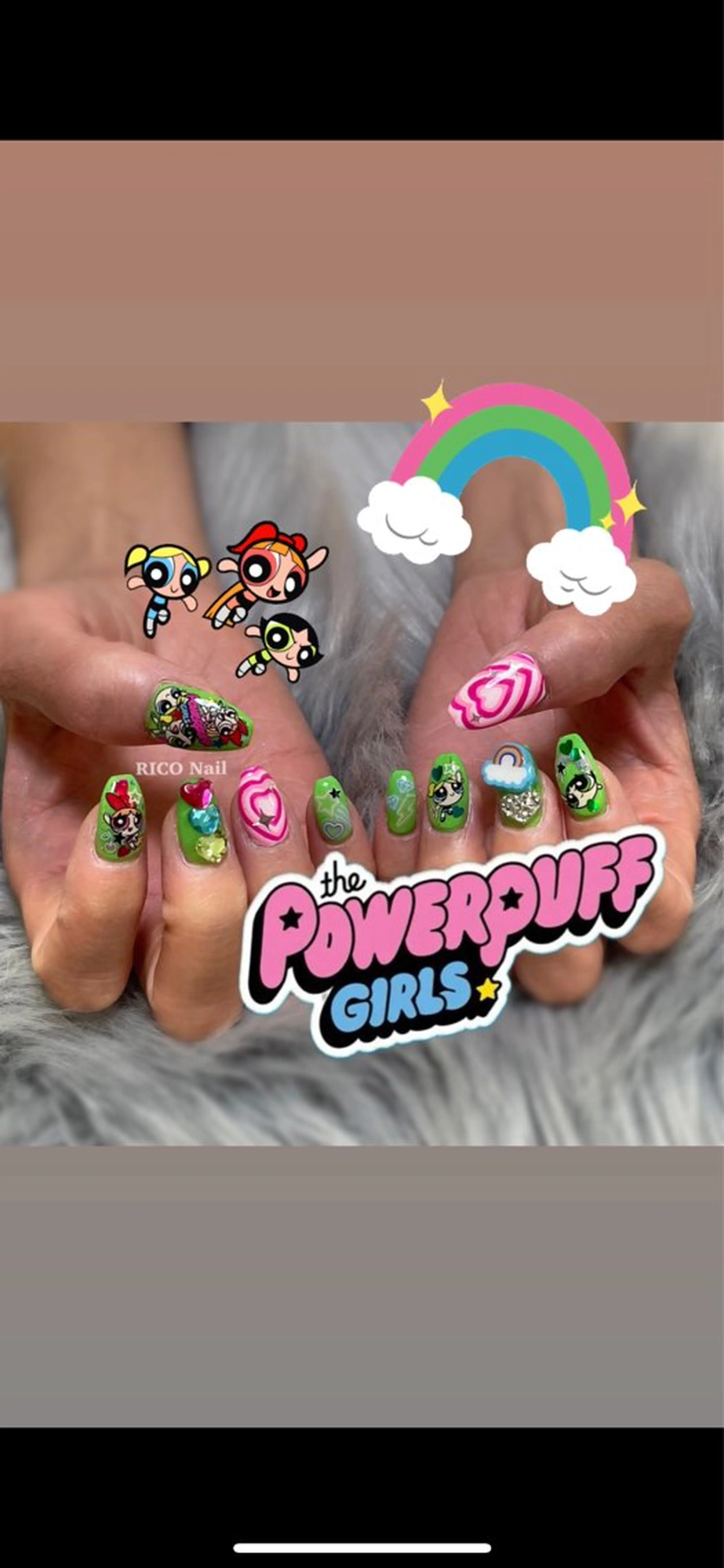 ネイル ハンドネイル RICO Nail パーツつけ放題🌈のネイルデザイン