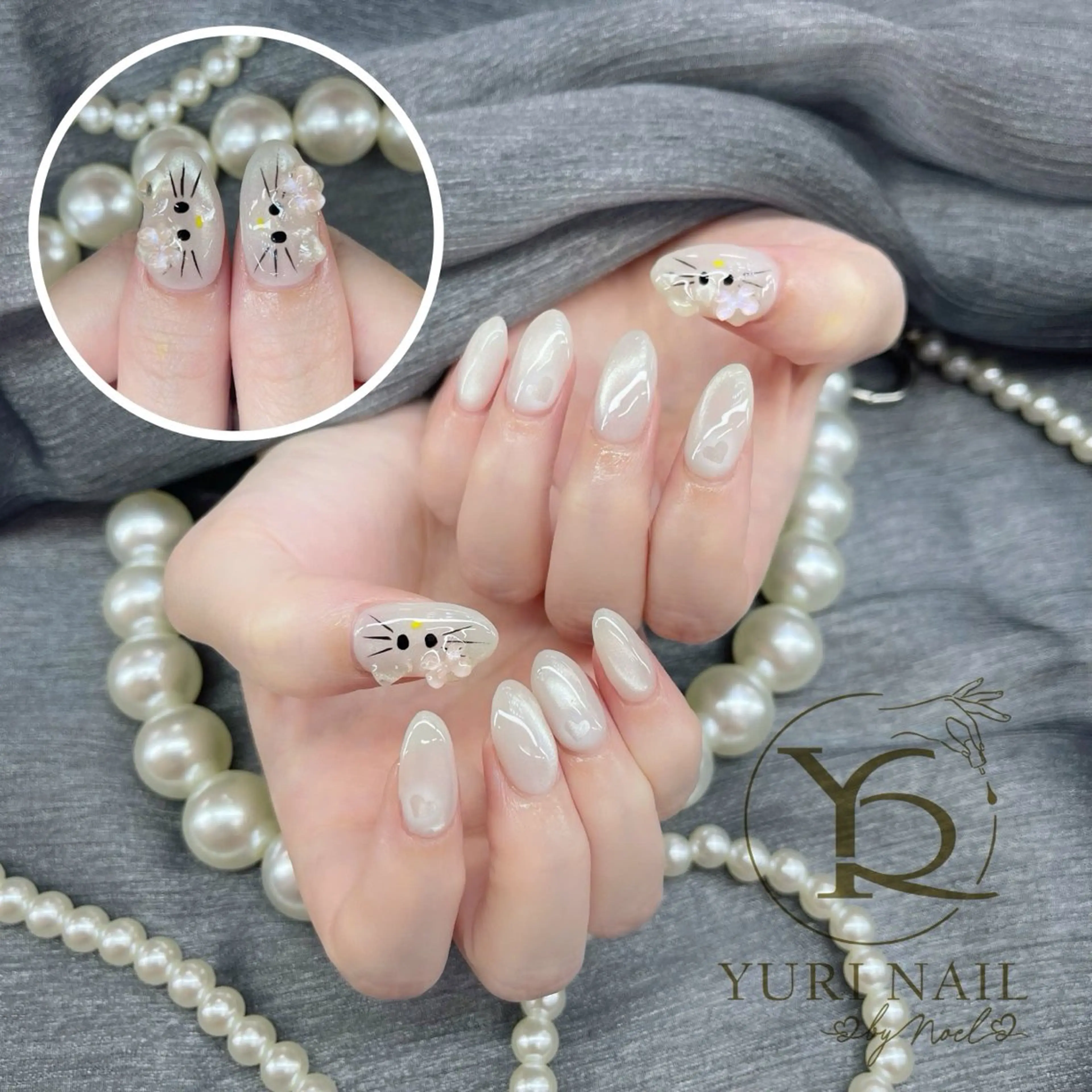 ネイル チークネイル フットネイル フレンチネイル グラデーション キラキラネイル ハンドネイル フットネイル ハンドケア YURI Nail Funabashiのネイルデザイン