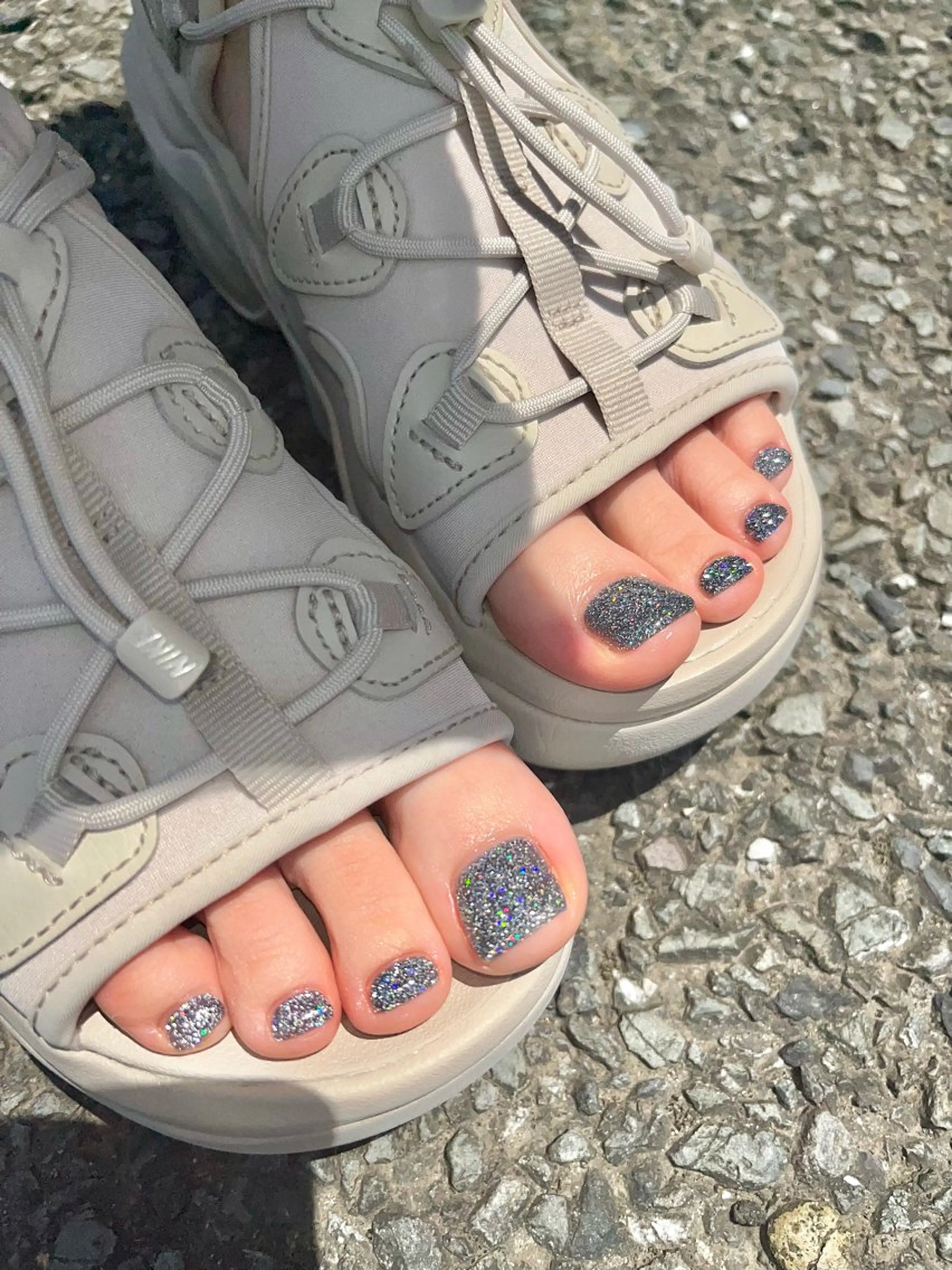 FOOT NAIL🖤FRENCH/GRADATION(２色まで可•ミラー•マグネット•フラッシュOK)の写真