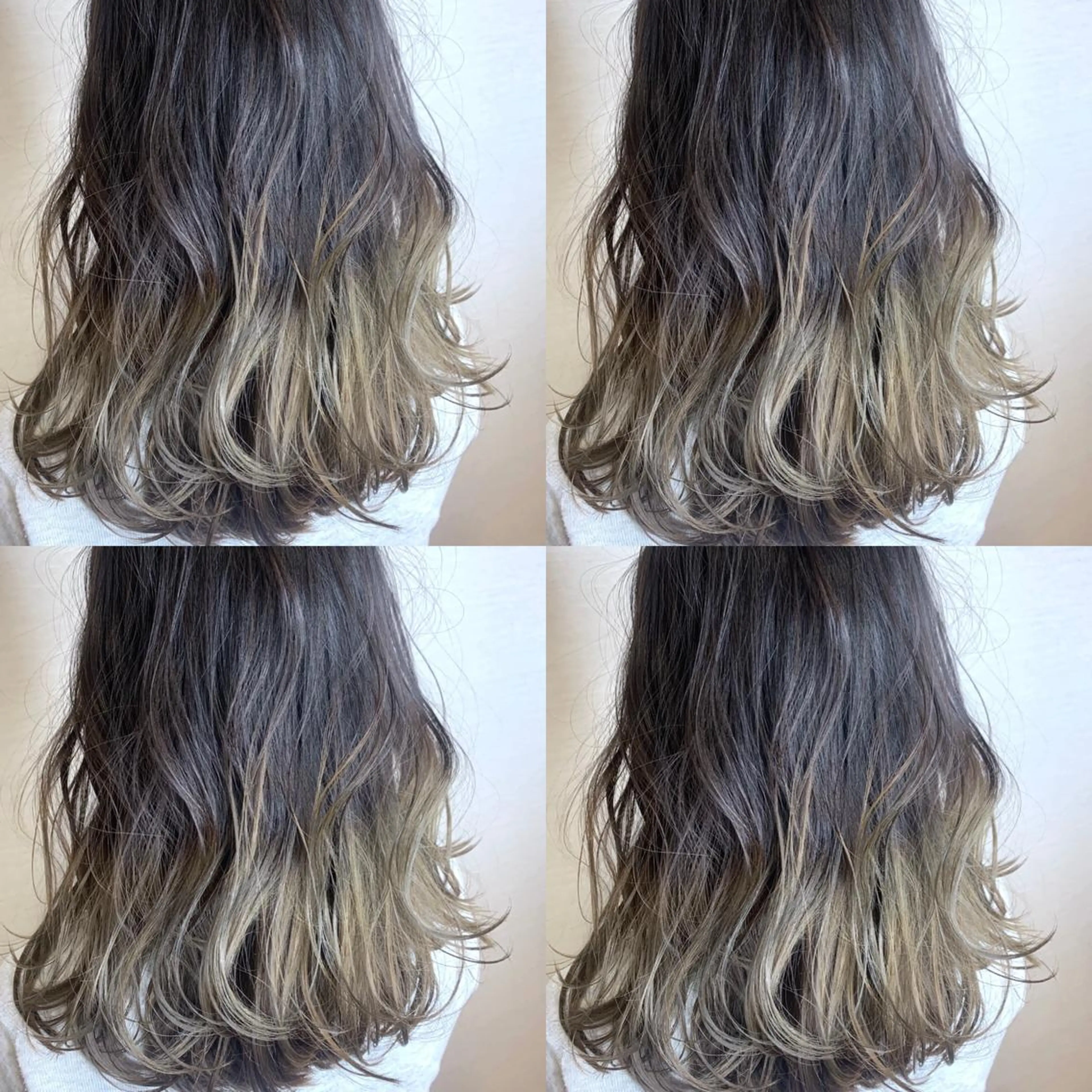 ロング カラー グラデーションカラー イルミナカラー 韓国レイヤーカット/ ダブルカラーのヘアスタイル