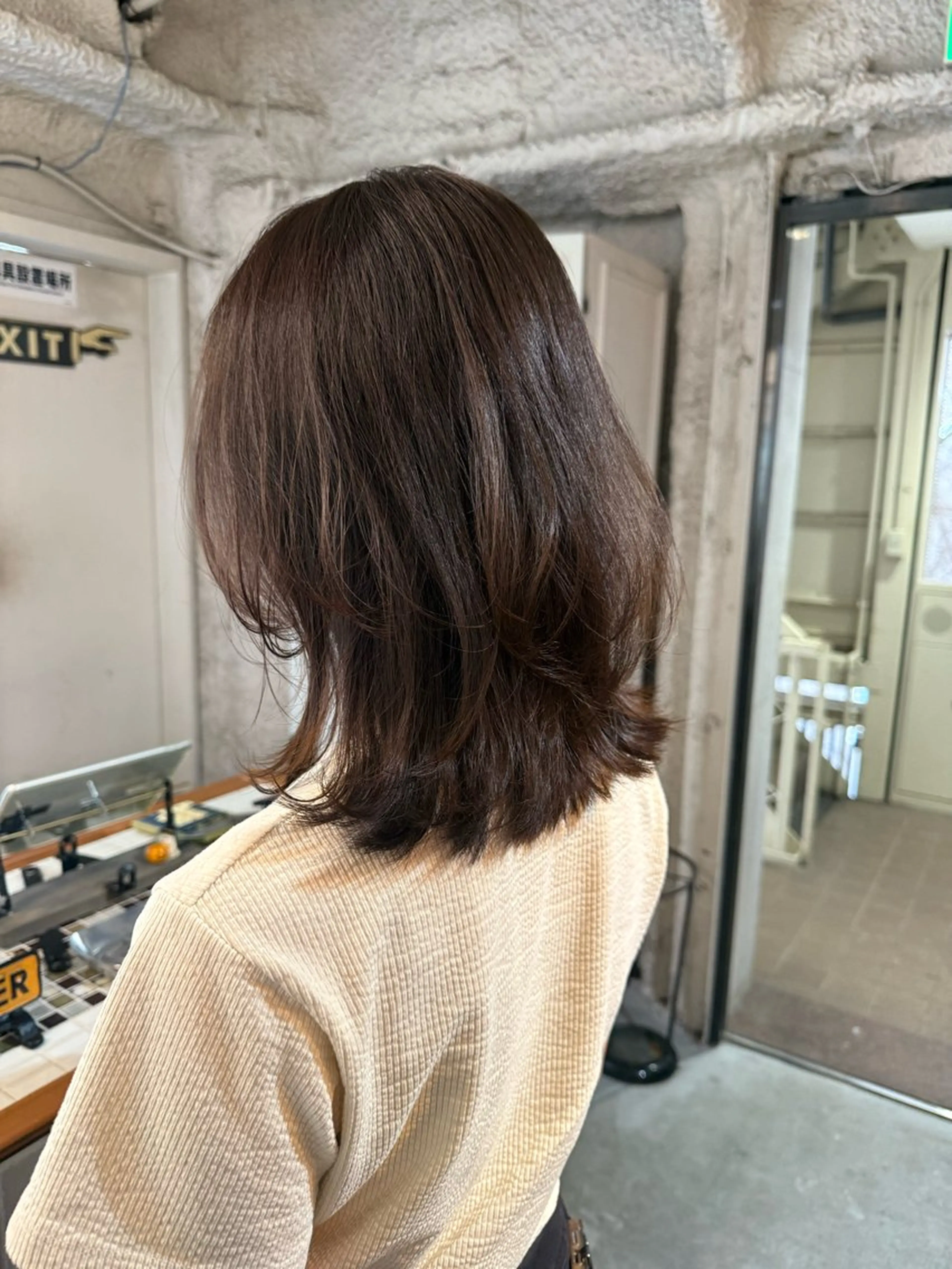 セミロング カラー カット ヘアカラー トリートメント 【銀座】艶髪/上品な カラー特化/涼/駅近のヘアスタイル