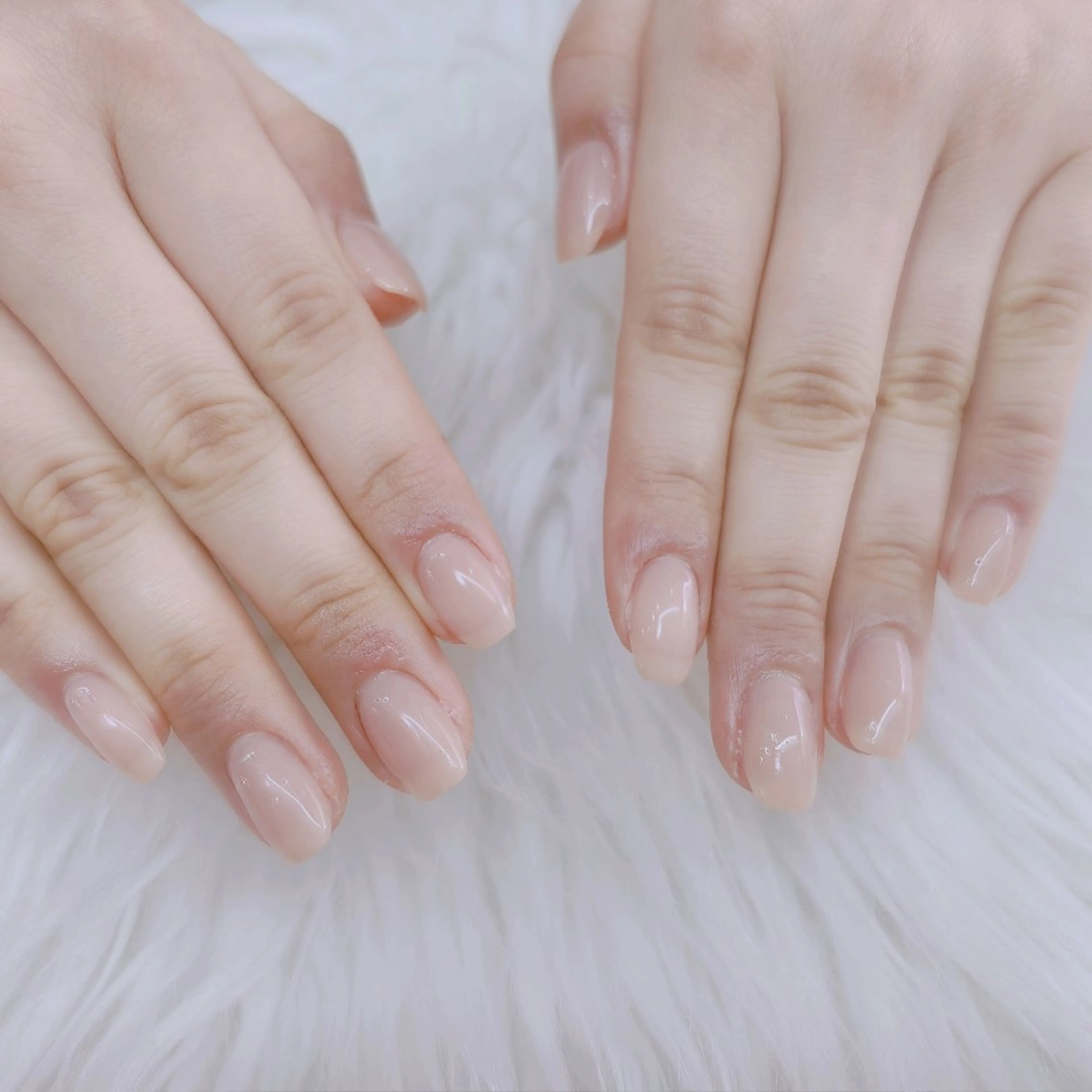 ネイル オフィスネイル ワンカラーネイル ピンク ピンクベージュ 森川 雪のネイルデザイン