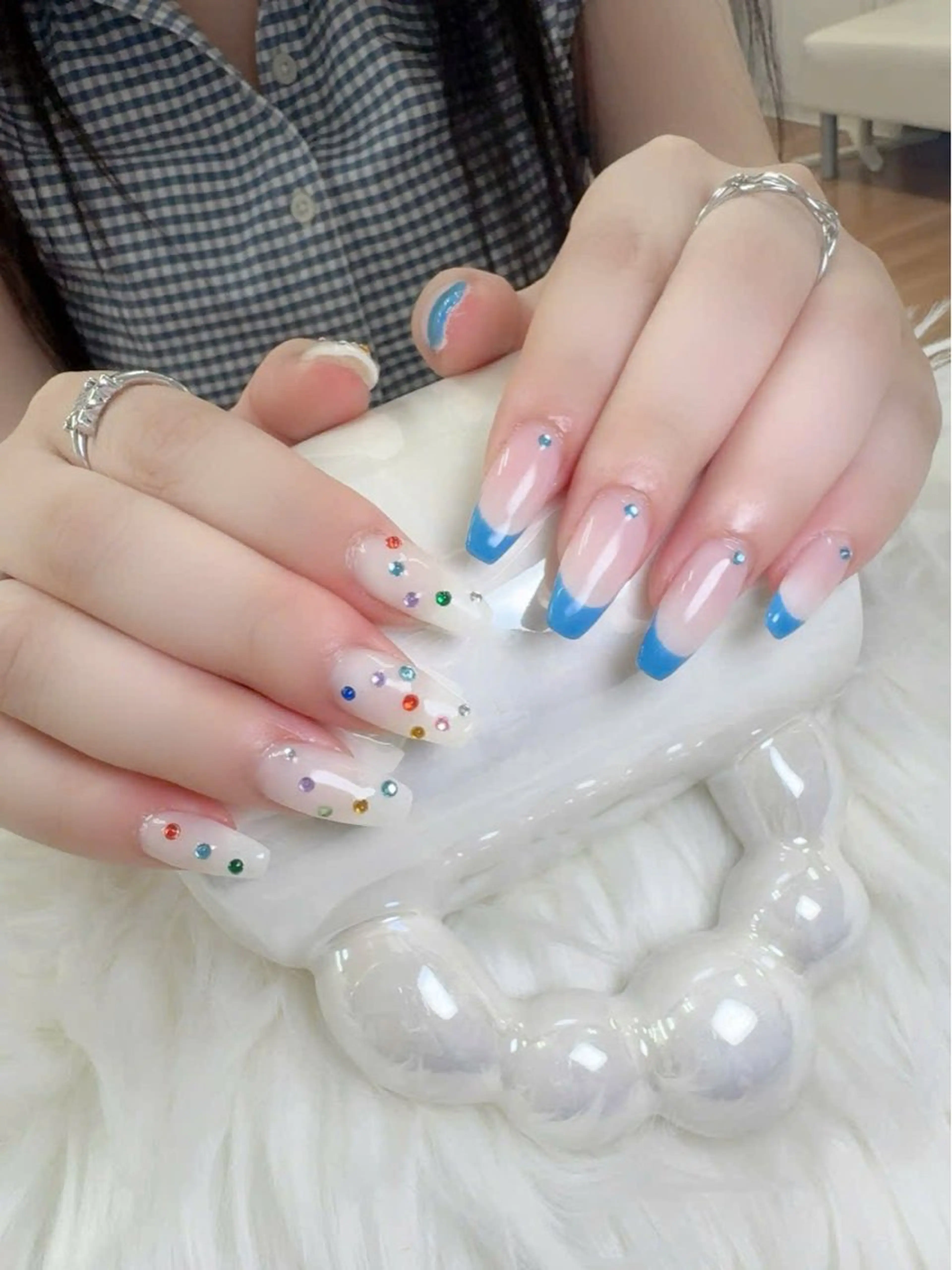 ネイル フットネイル フレンチネイル 韓国ネイル マグネットネイル ニュアンスネイル ハンドネイル ハンドケア Hara Nail 【パラジェル使用】のネイルデザイン