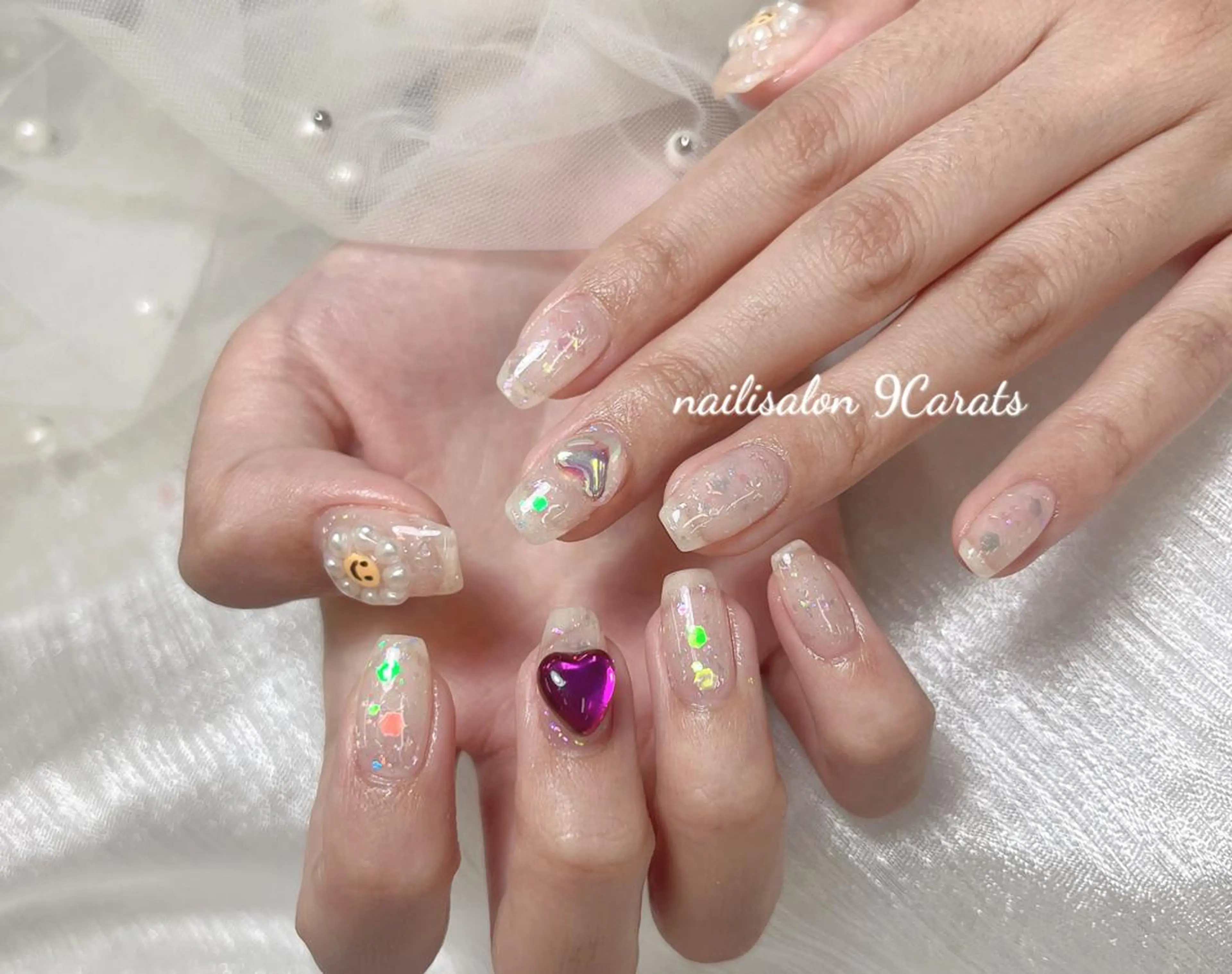 ネイル 💜ワンホンネイル ナインカラット💎のネイルデザイン