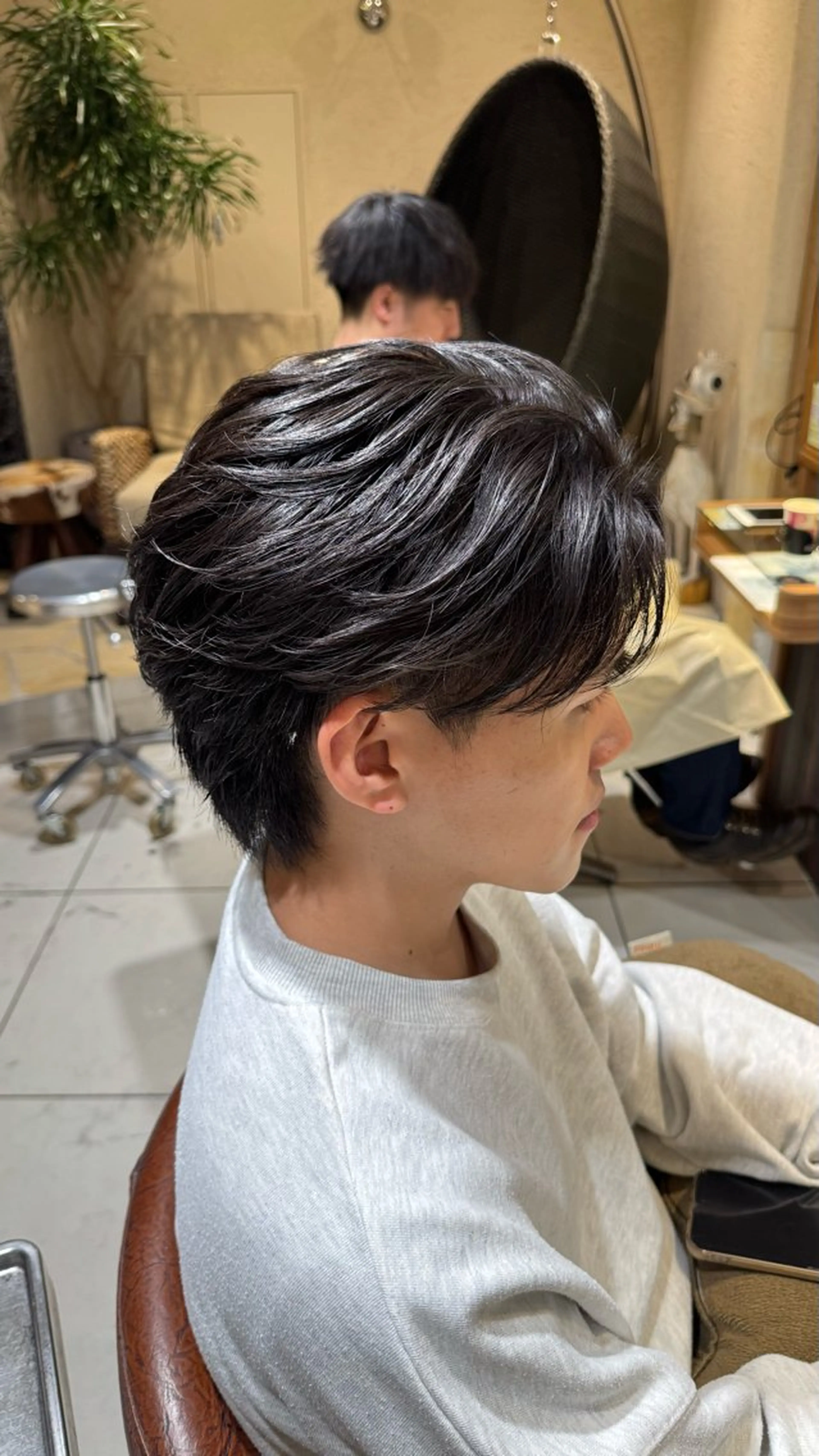 ショート カラー パーマ ヘアアレンジ メンズ カット パーマ 新宿のパーマ職人/ メンズパーマ/石見のヘアスタイル