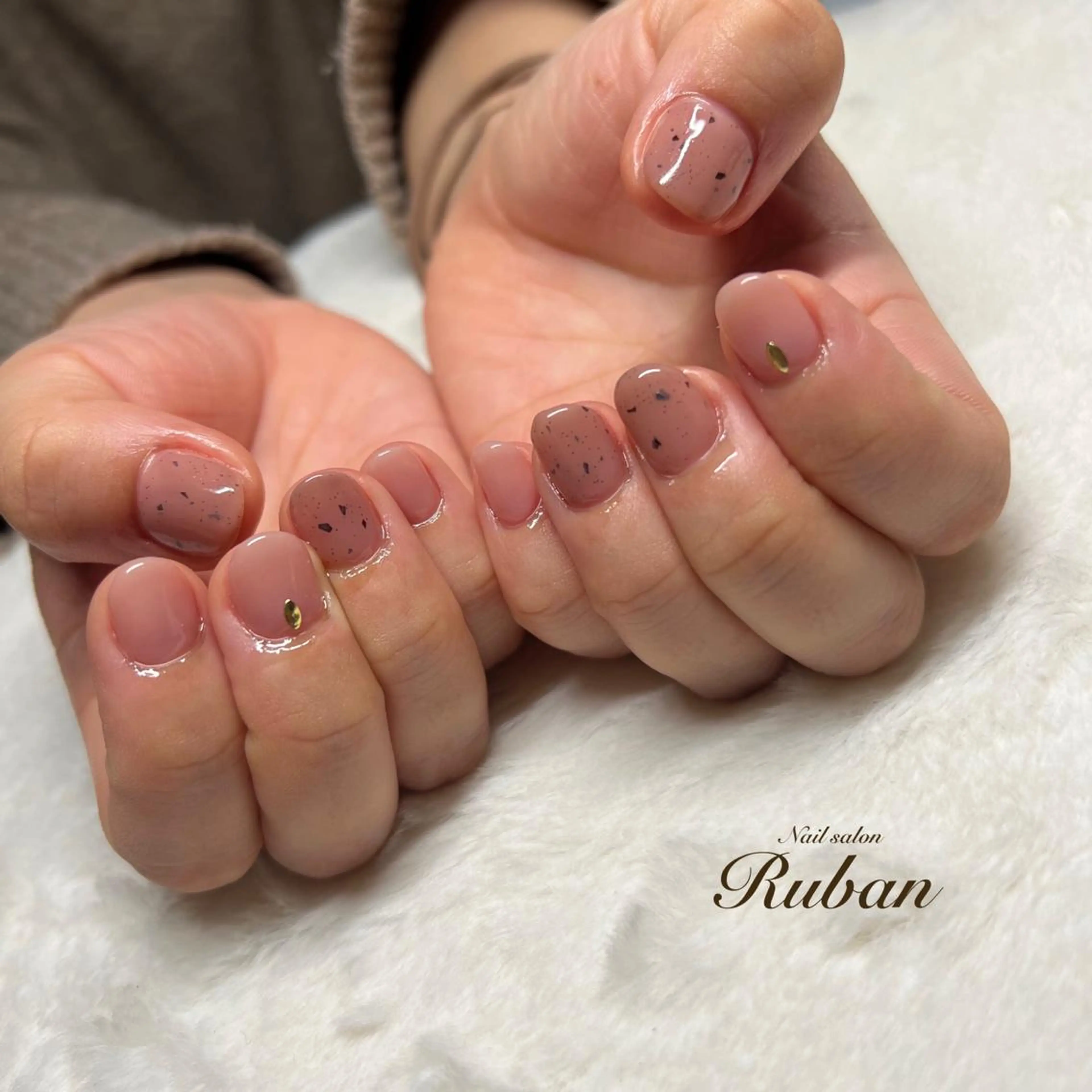 ネイル ピンク バレンタイン Nail salon Rubanのネイルデザイン