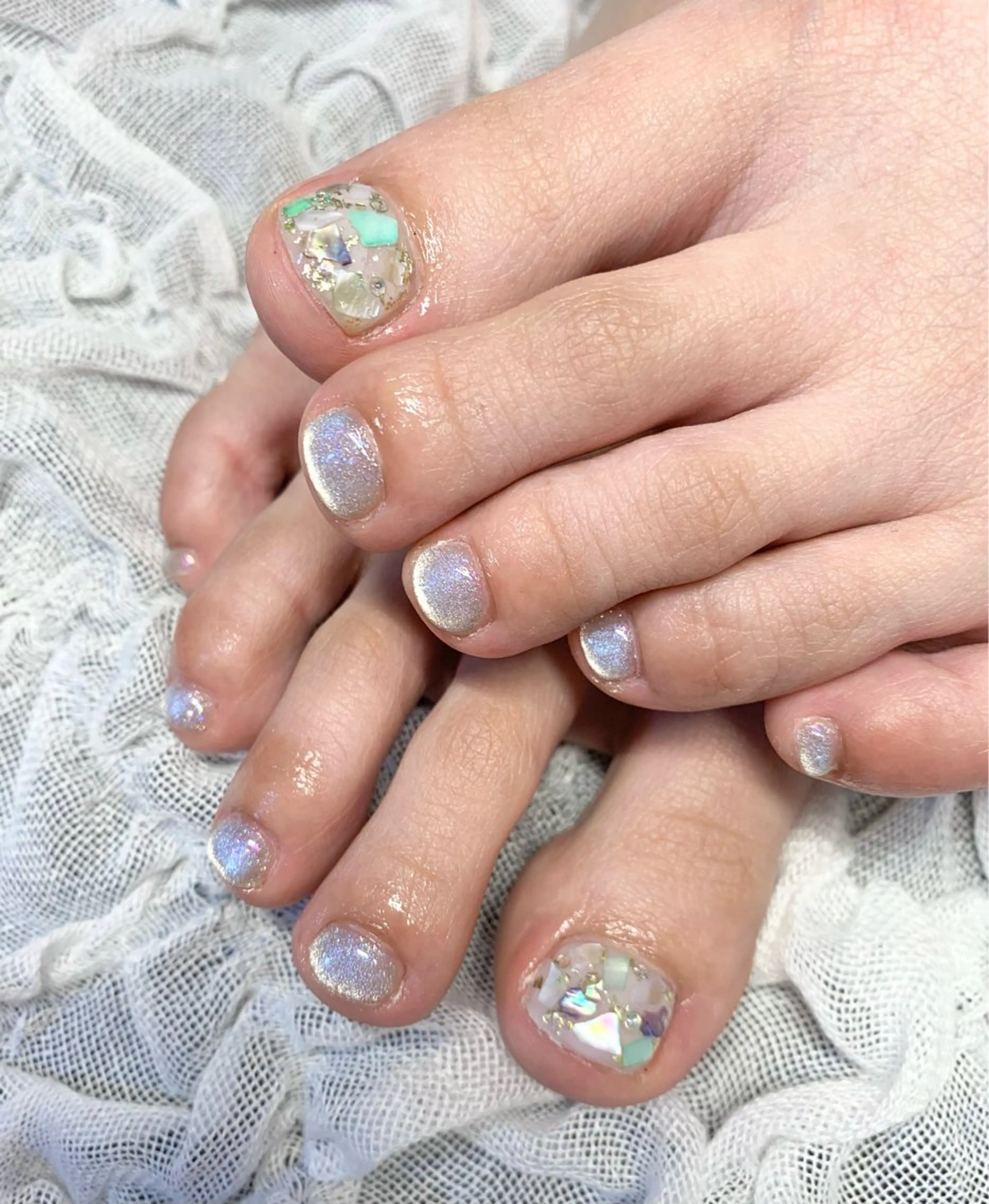 ネイル フットネイル ecrin 💎 mayuのネイルデザイン