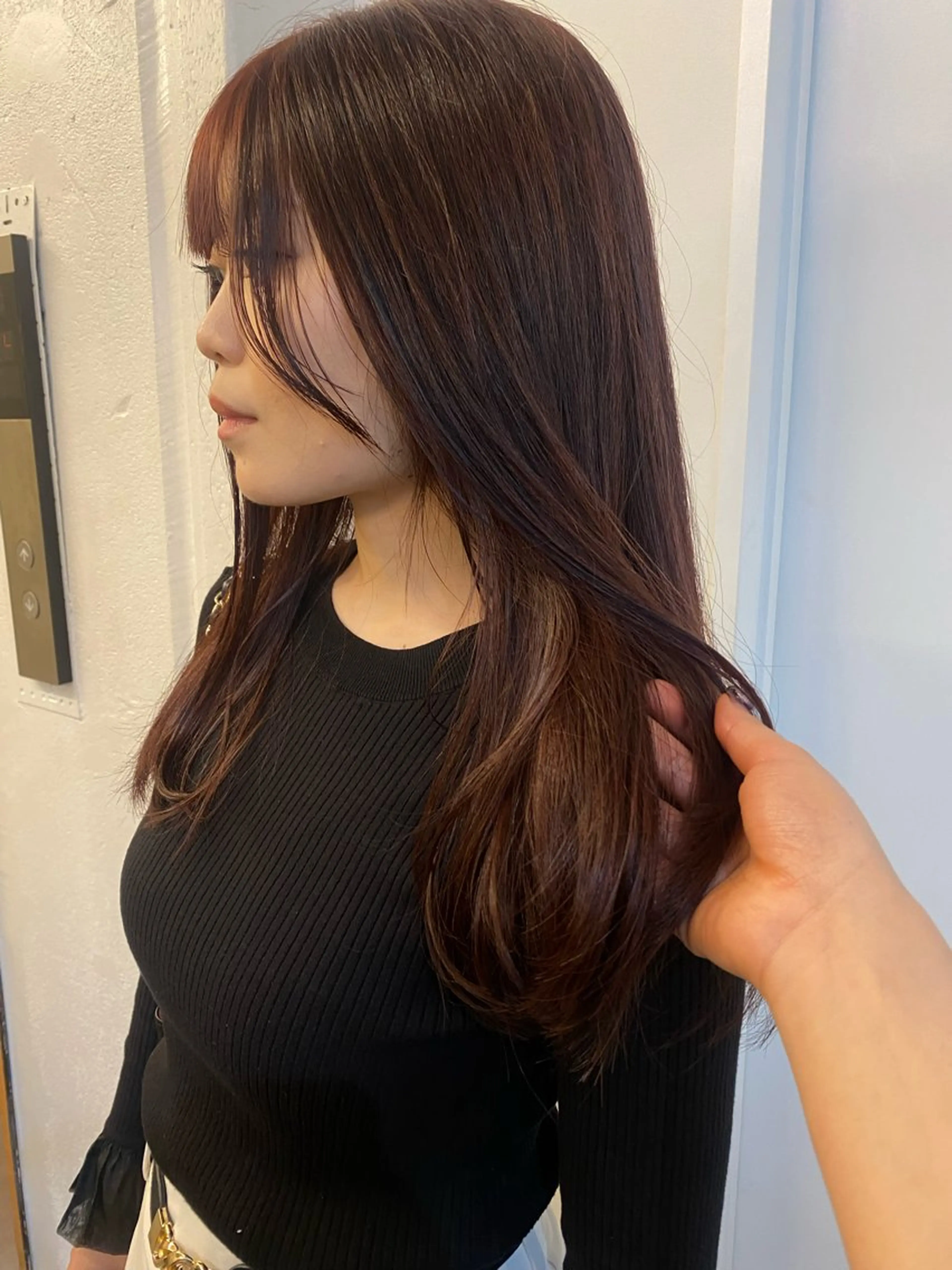 セミロング カラー hair design chouchou所属・ichika/福岡 /透明感カラー🤎のヘアスタイル