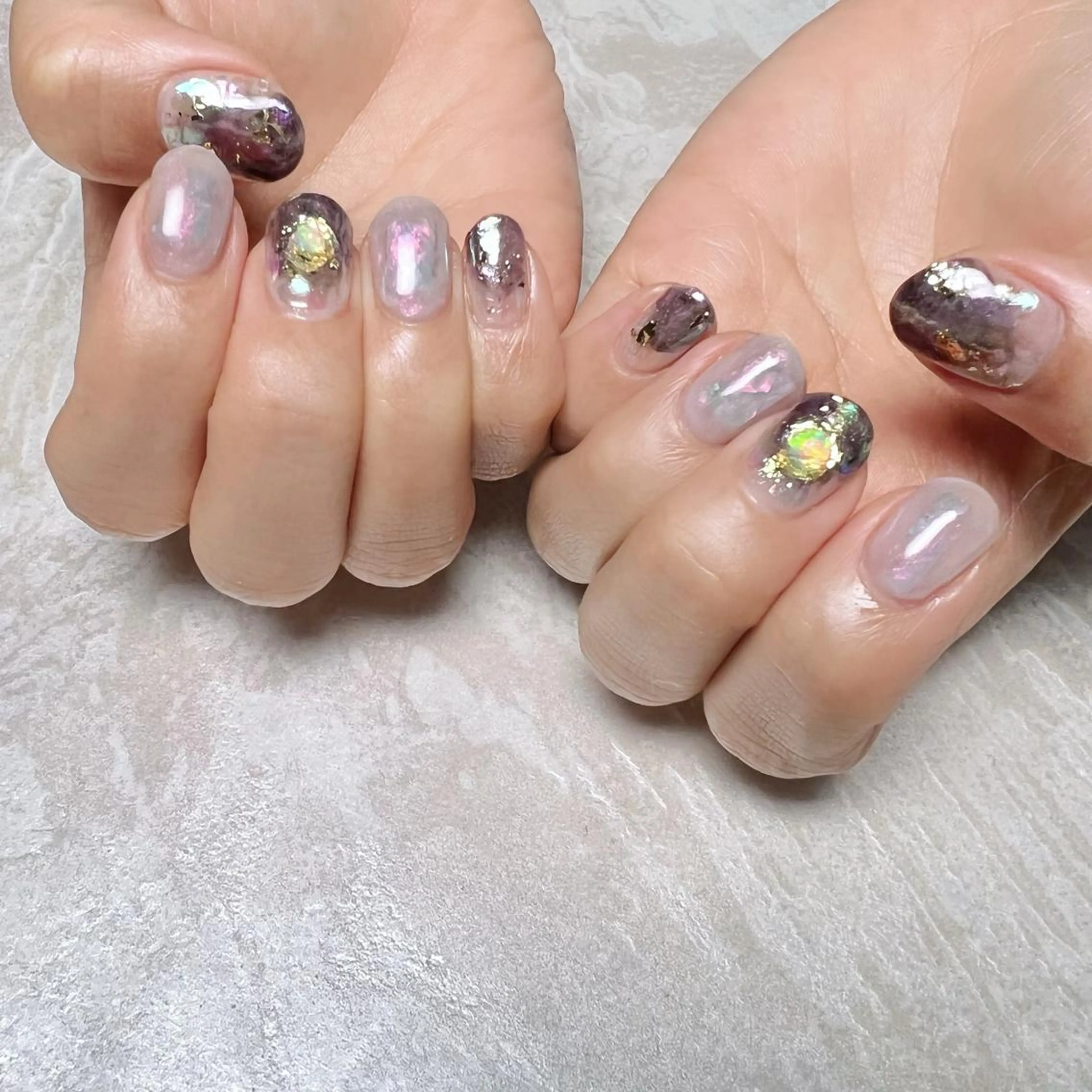 ネイル ニュアンスネイル ショートネイル gemickle nailのネイルデザイン