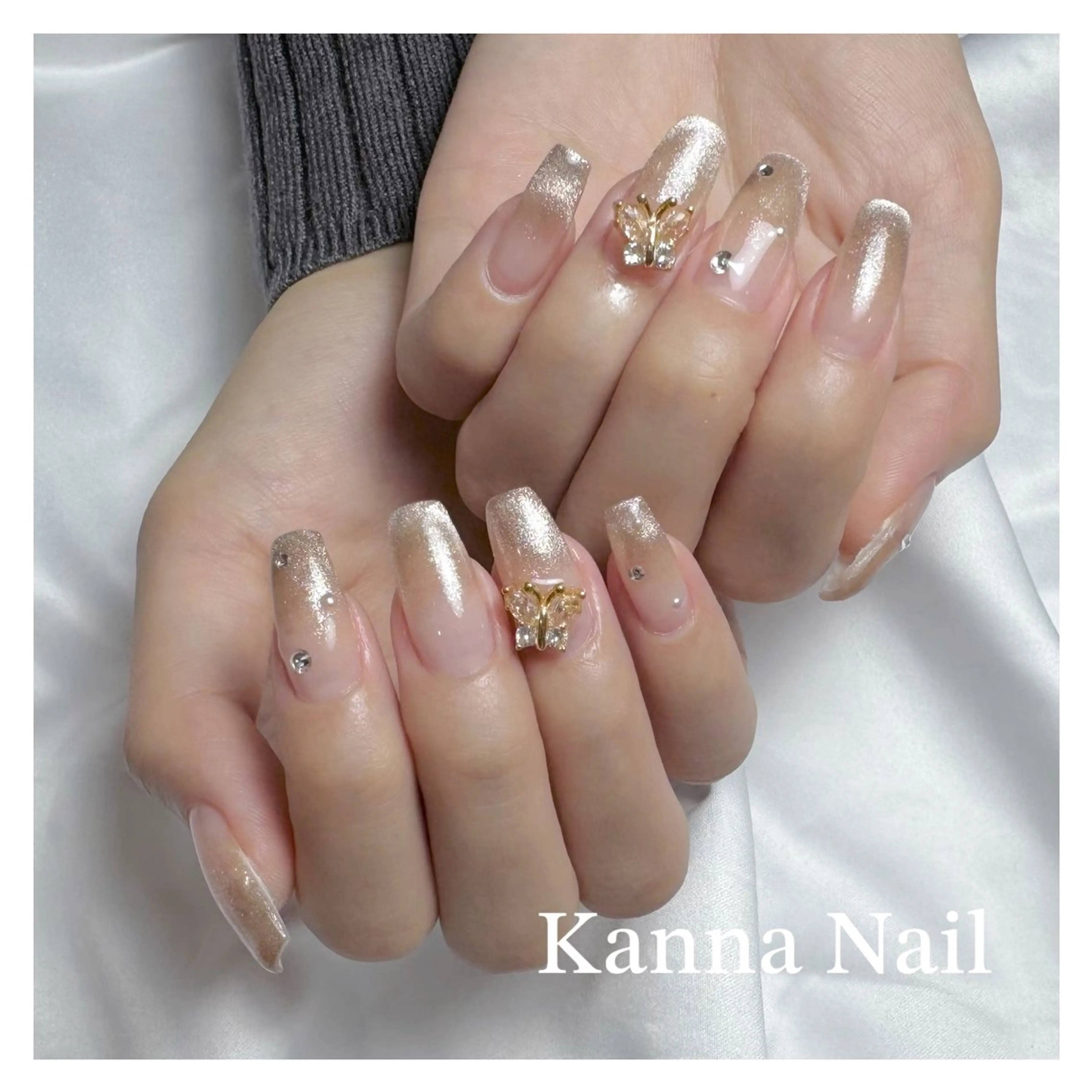ネイル フットネイル ジェルネイル グラデーション キラキラネイル マグネットネイル ハンドネイル Kanna Yuki カンナユキのネイルデザイン