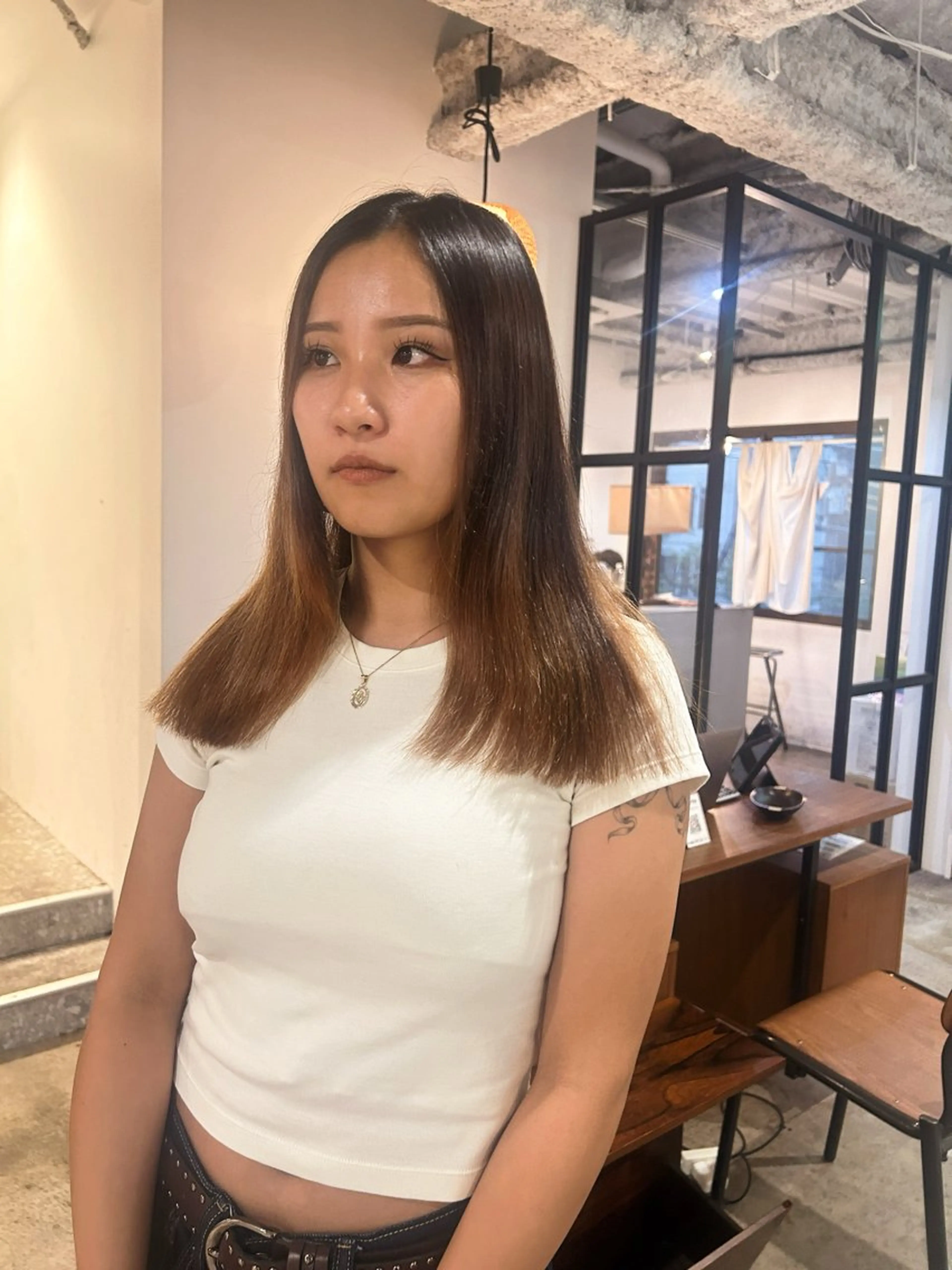 ロング カット 縮毛矯正 🎀suzuna 透明感colorのヘアスタイル