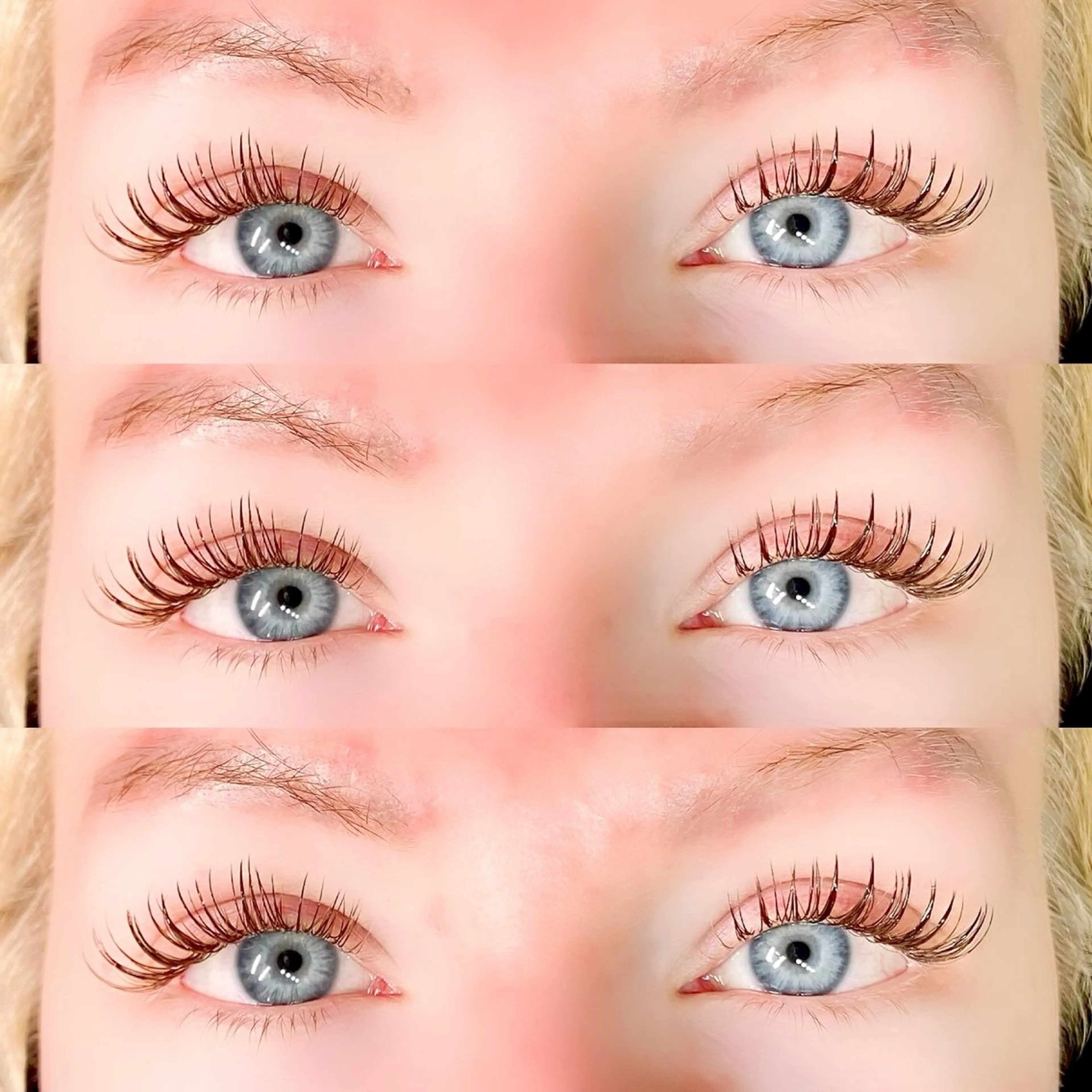 マツエク・マツパ カラーマツエク フラットラッシュ 一重×まつ毛パーマ La Peche momokoのマツエク・マツパデザイン