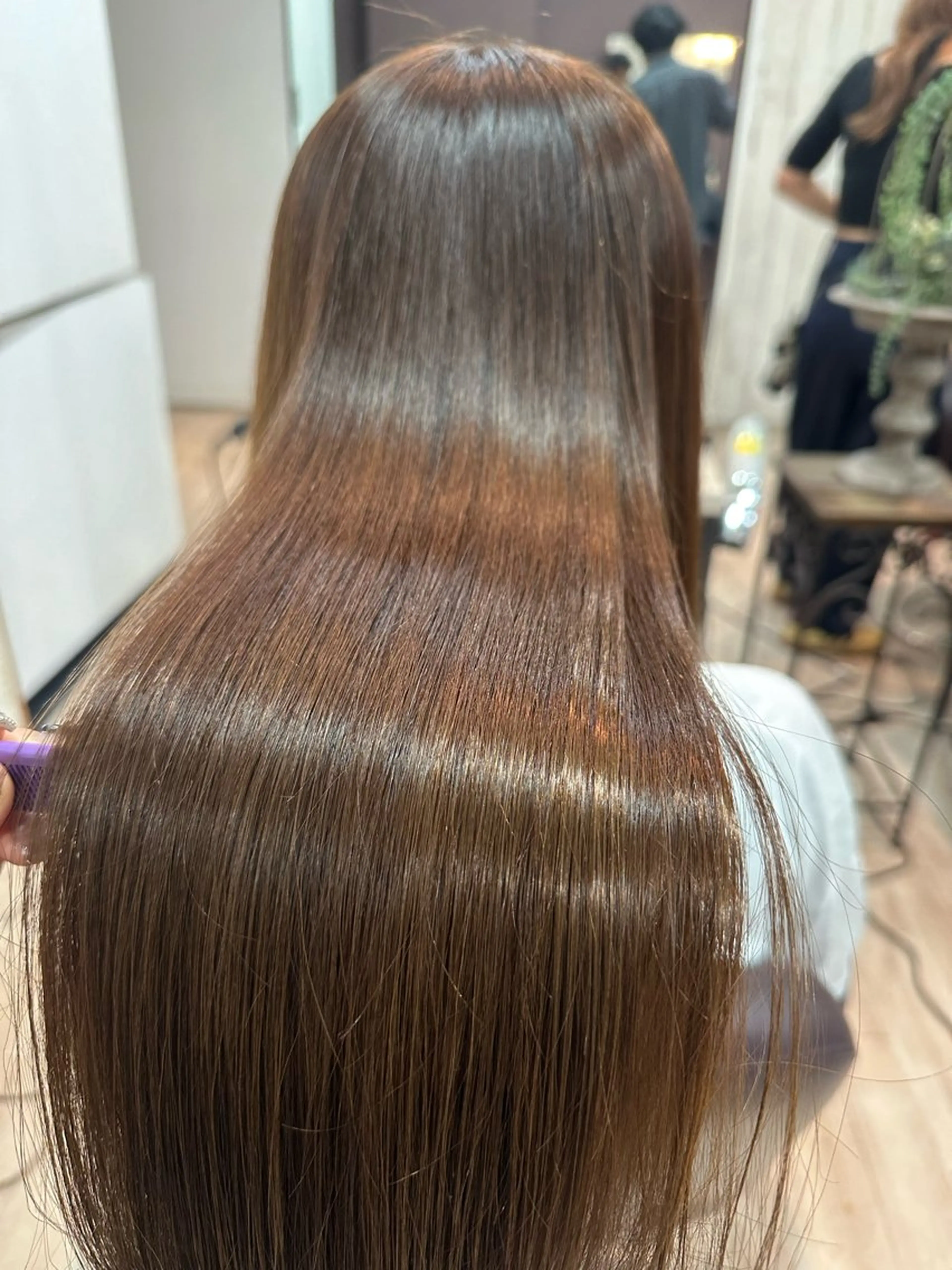 ロング ヘアカラー トリートメント ツヤ髪質改善 💜れいな💜のヘアスタイル