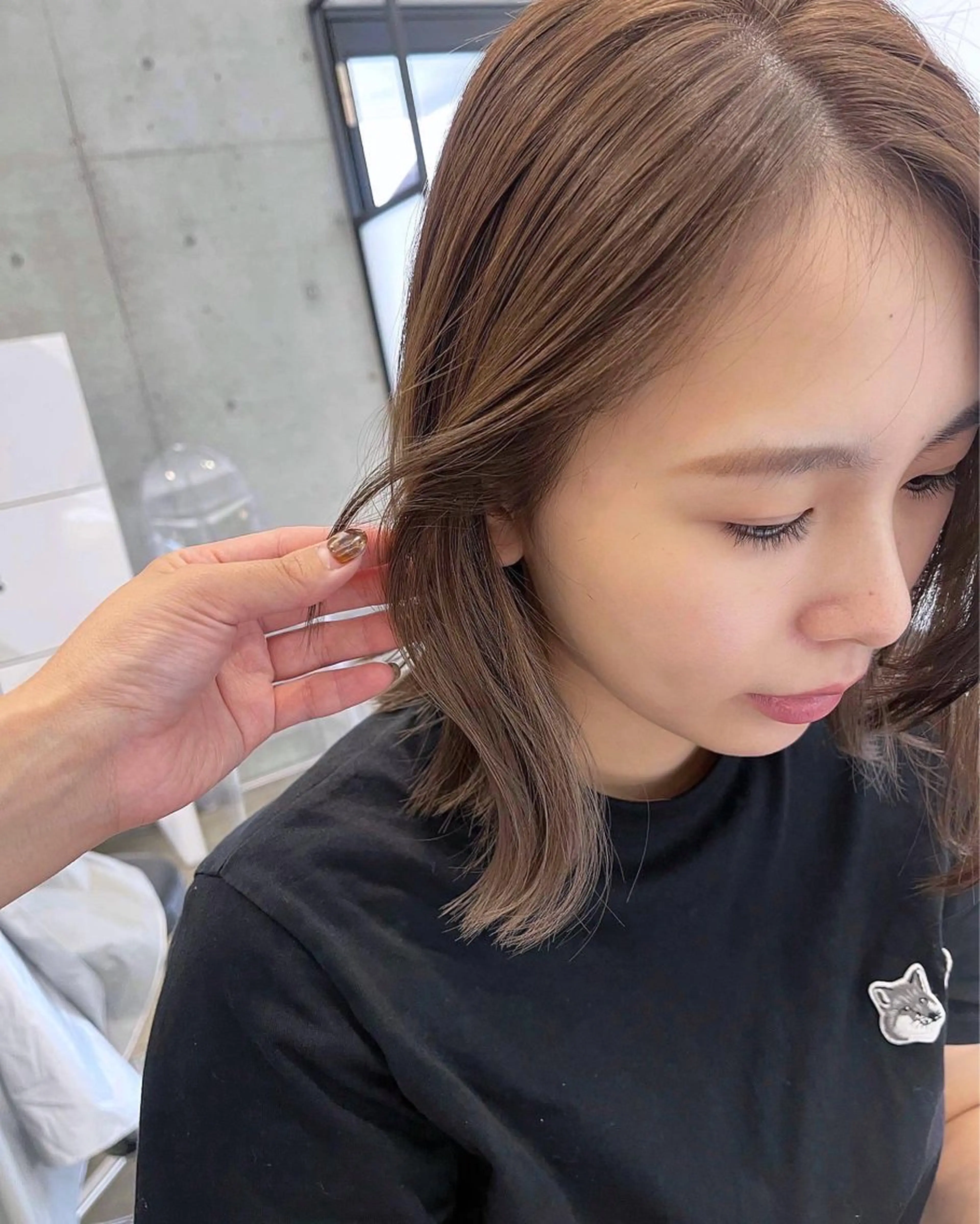 ミディアム カラー 透明感カラー 暖色カラー/ピンク カラー/HARUKAのヘアスタイル