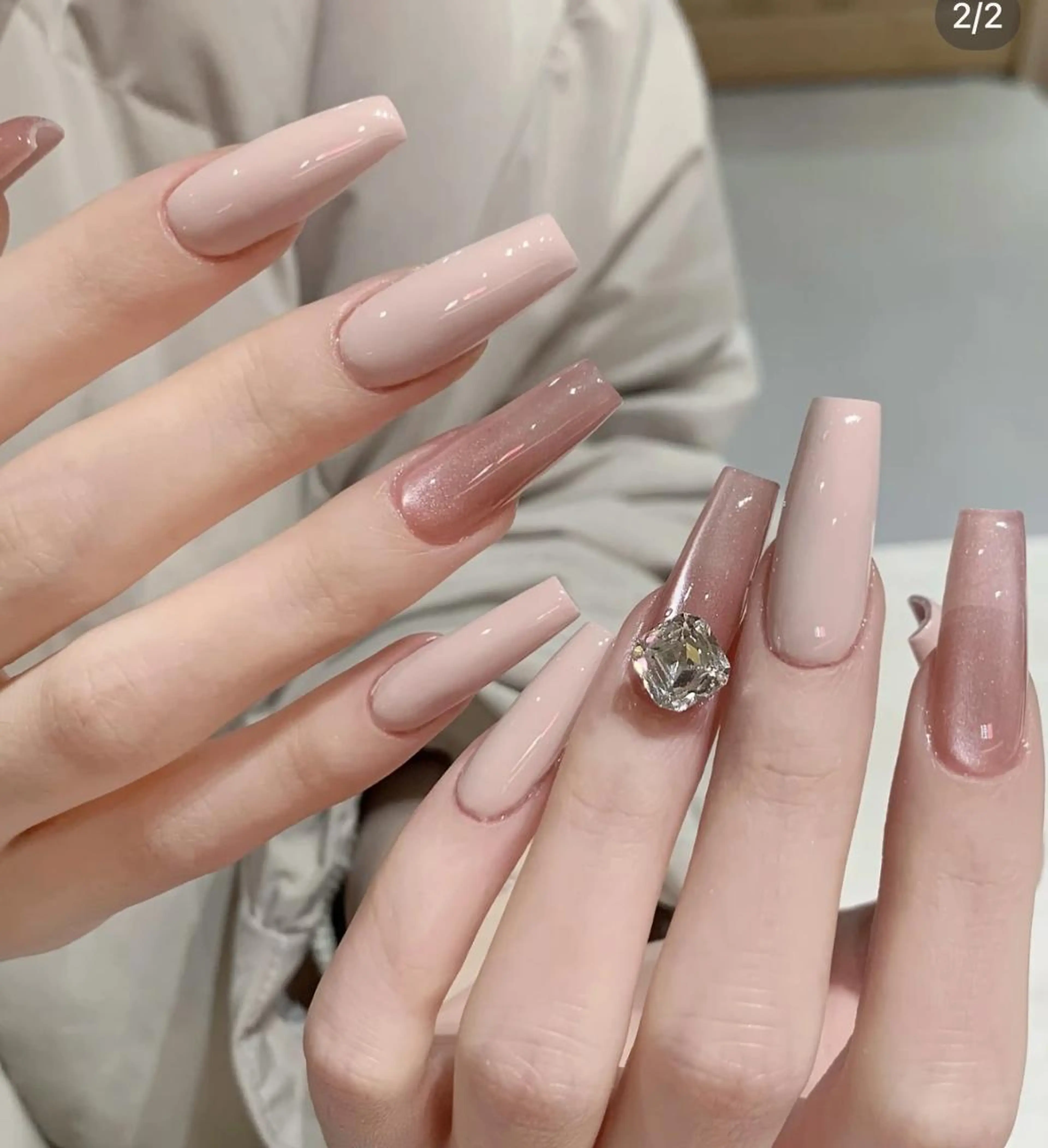 ネイル 長さ出し ジェルネイル グラデーション 韓国ネイル マグネットネイル moomi nail スカルプ専門のネイルデザイン