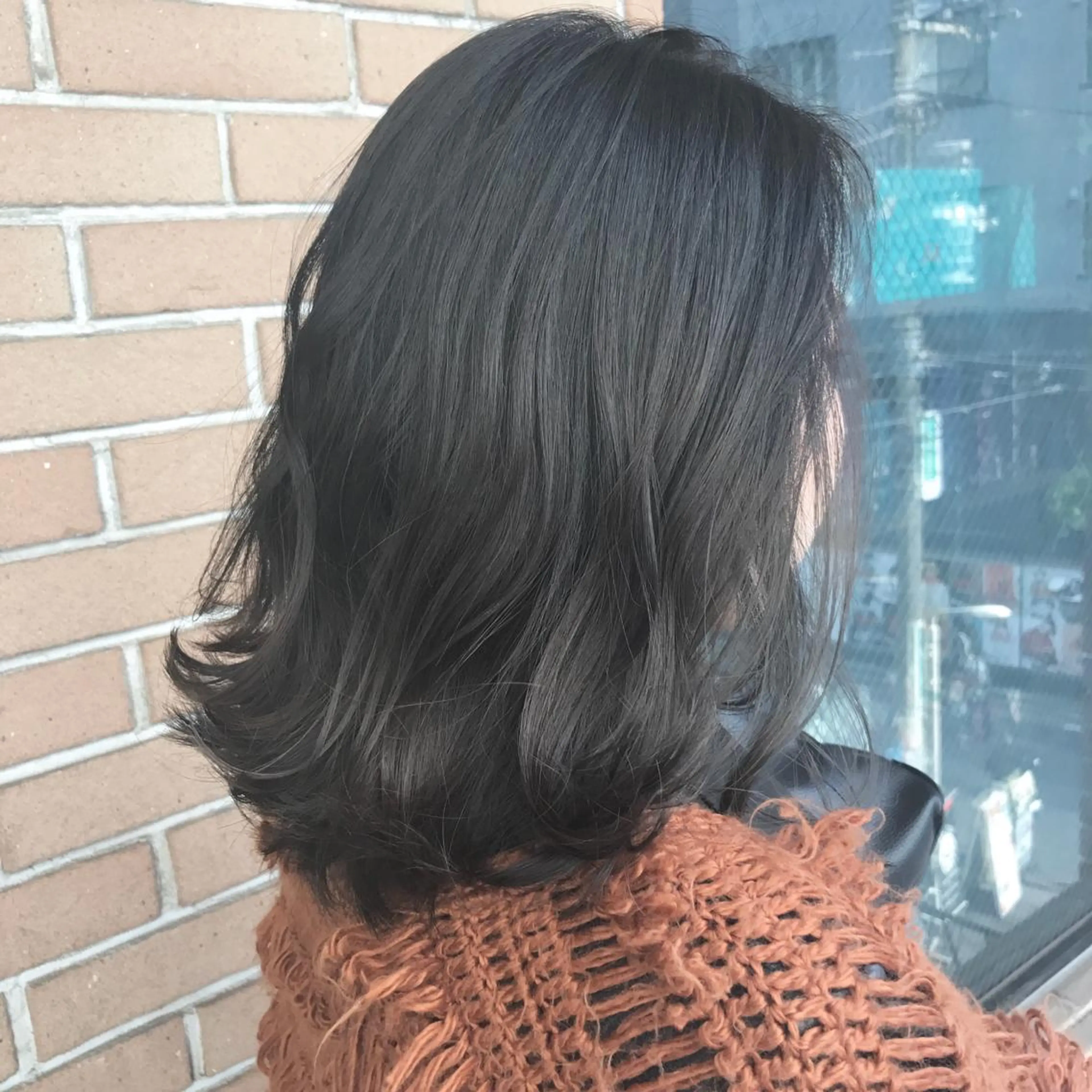ミディアム カラー ブルーカラー ブルージュ ダブルカラー サロンドミルク 原宿のヘアスタイル