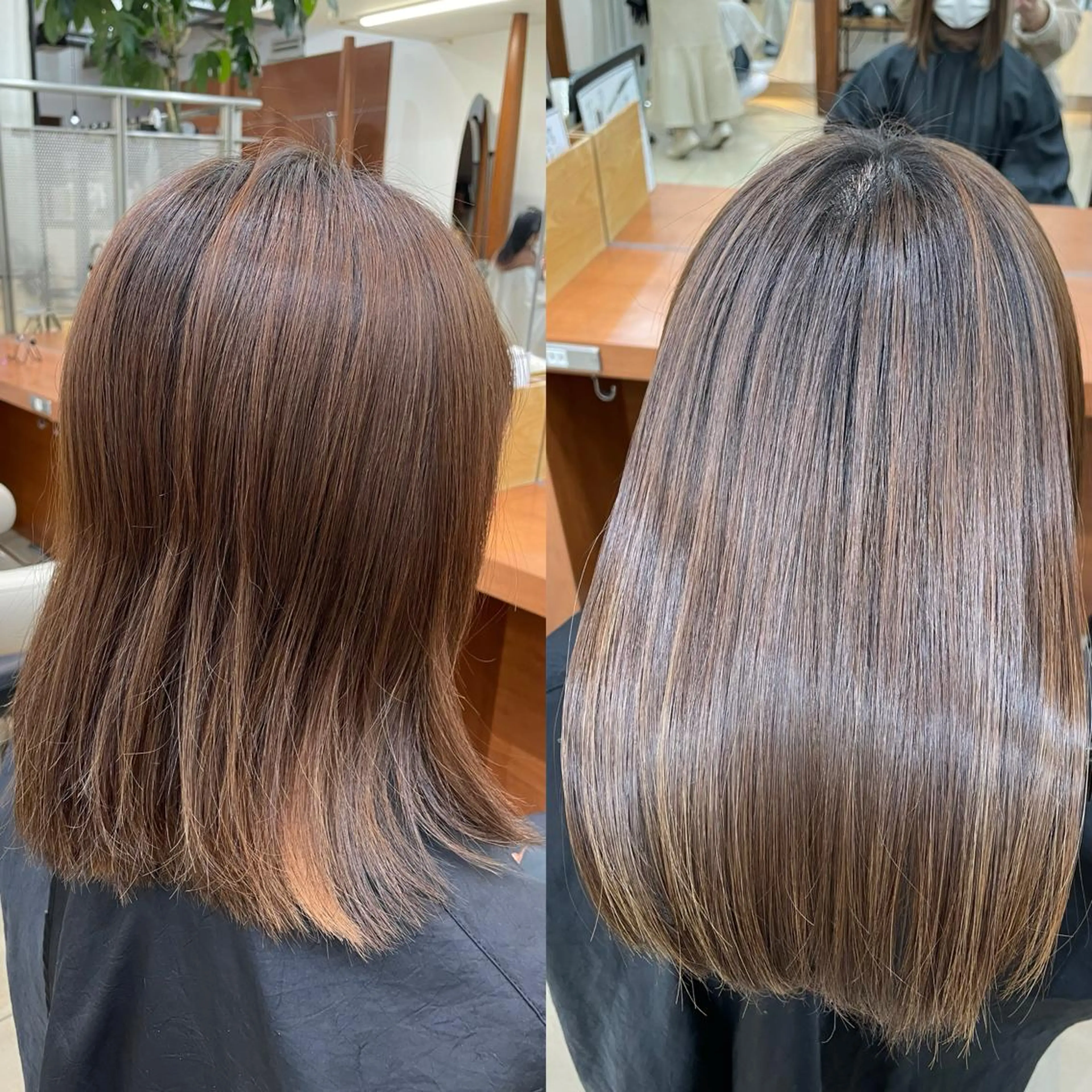 ミディアム カラー 縮毛矯正/髪質改善 /韓国風　山川春輝のヘアスタイル