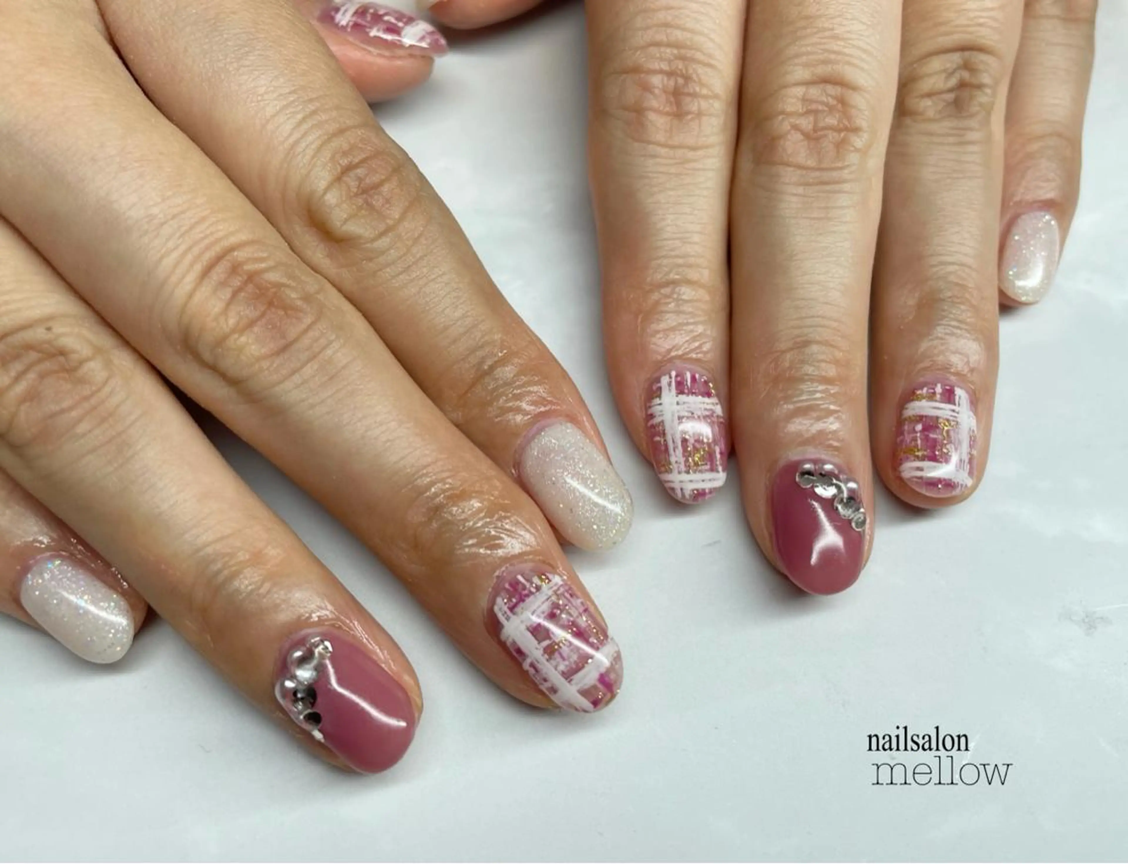 ネイル ピンク 大山 浩美のネイルデザイン