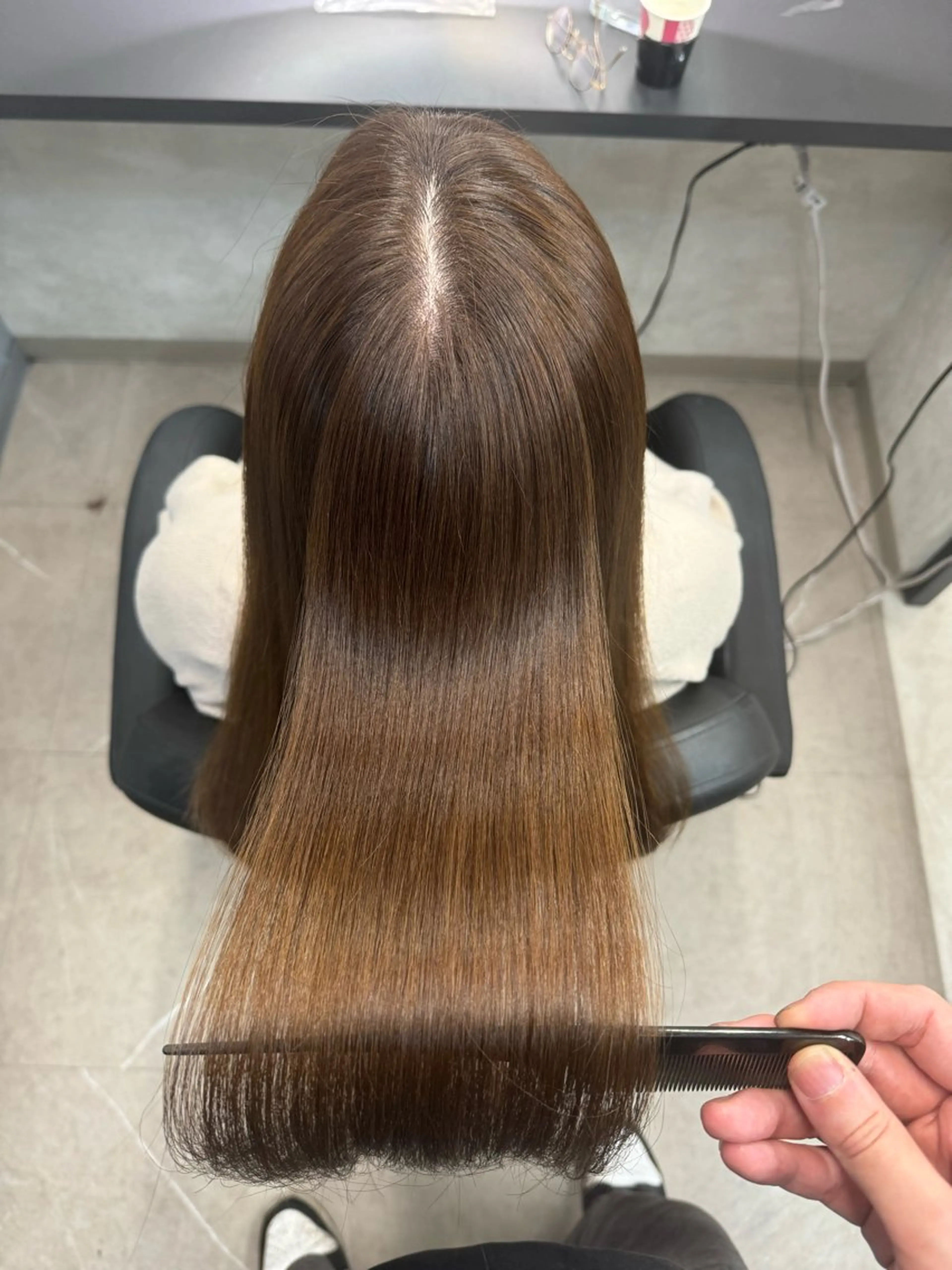 ロング 縮毛矯正/髪質改善 韓国風/MIKIYAのヘアスタイル