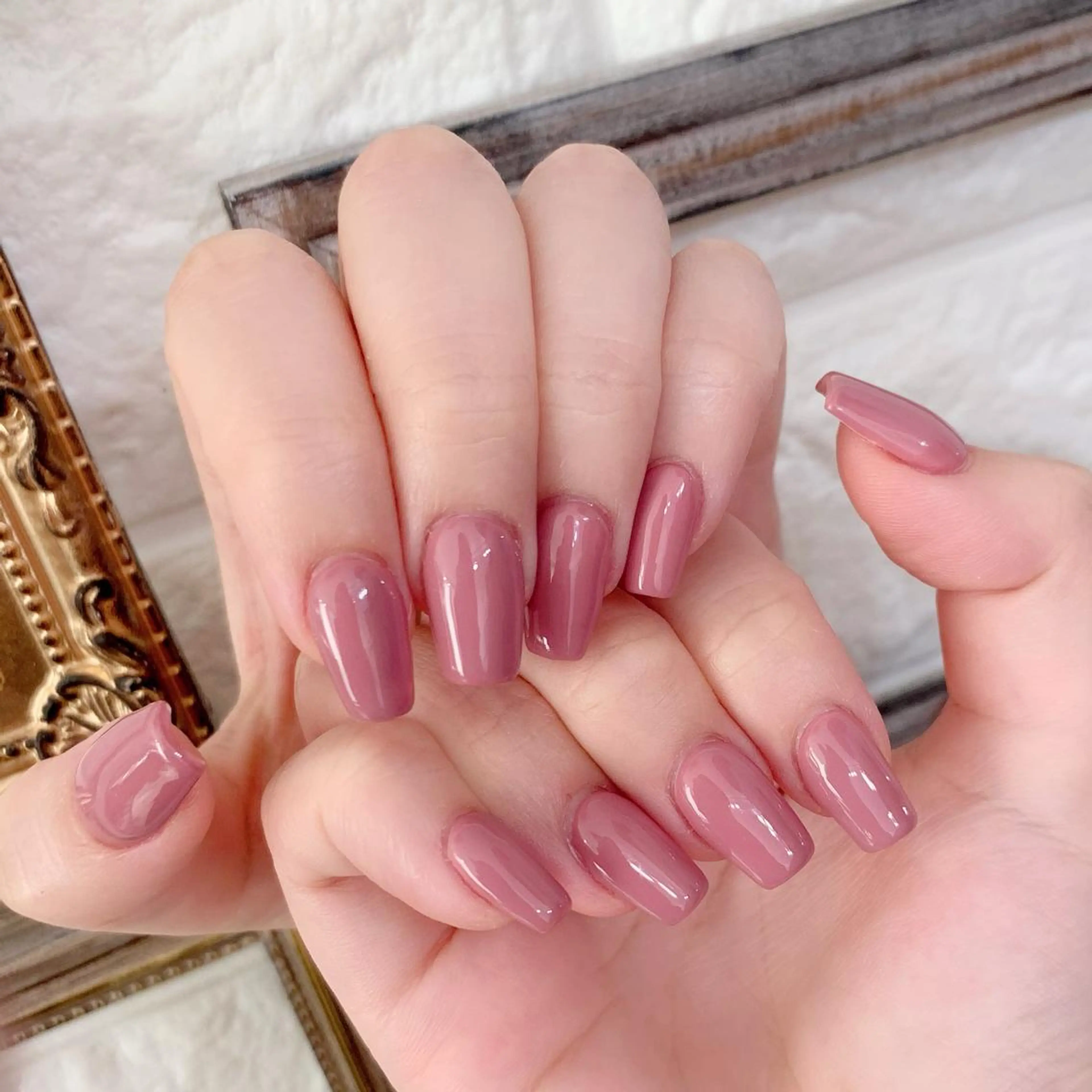 ネイル ワンカラーネイル スカルプネイル 山田 真里のネイルデザイン