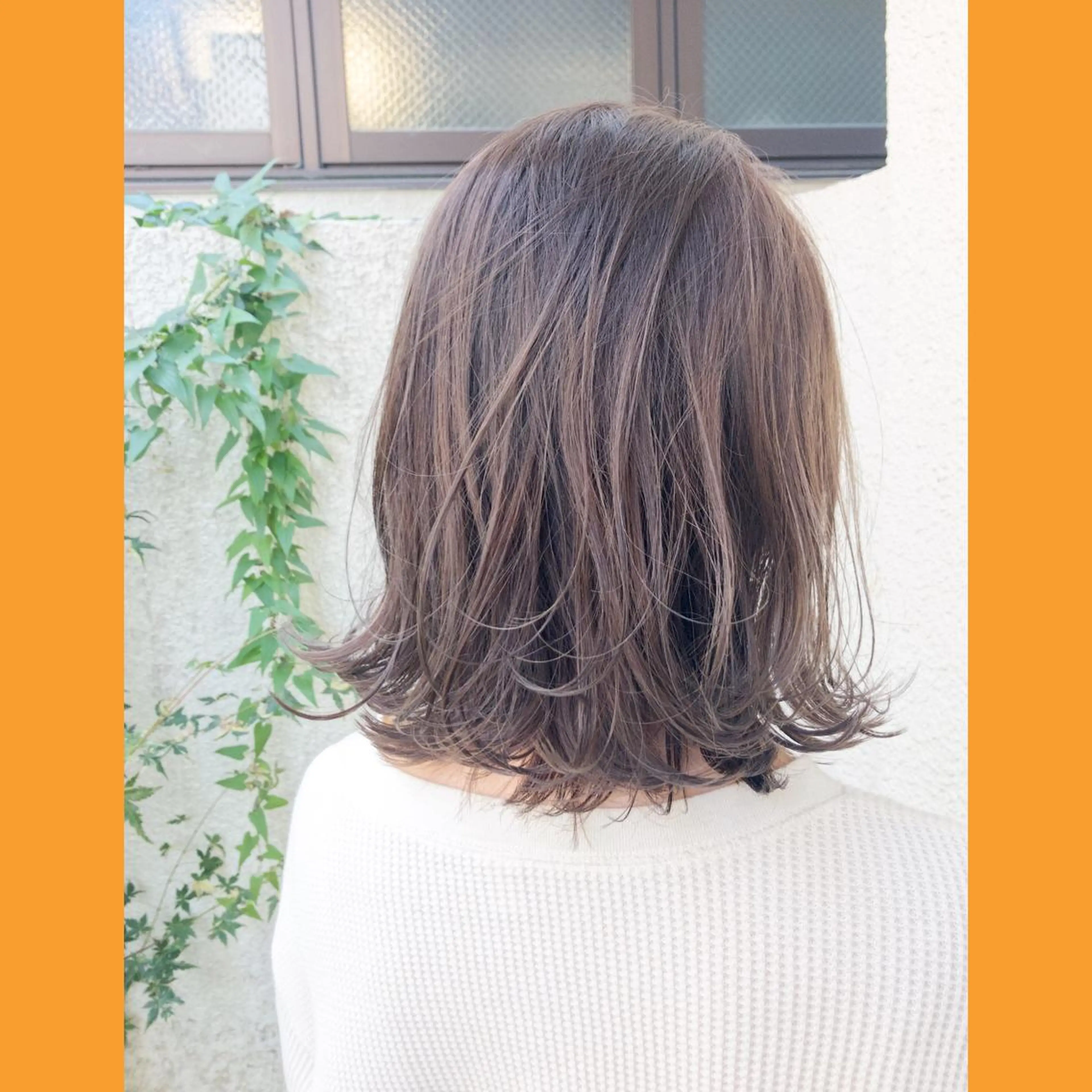ミディアム カラー パーマ ヘアアレンジ アッシュ ラベンダーカラー ラベンダーアッシュ 【白髪ぼかし 専門GBG】自由が丘のヘアスタイル
