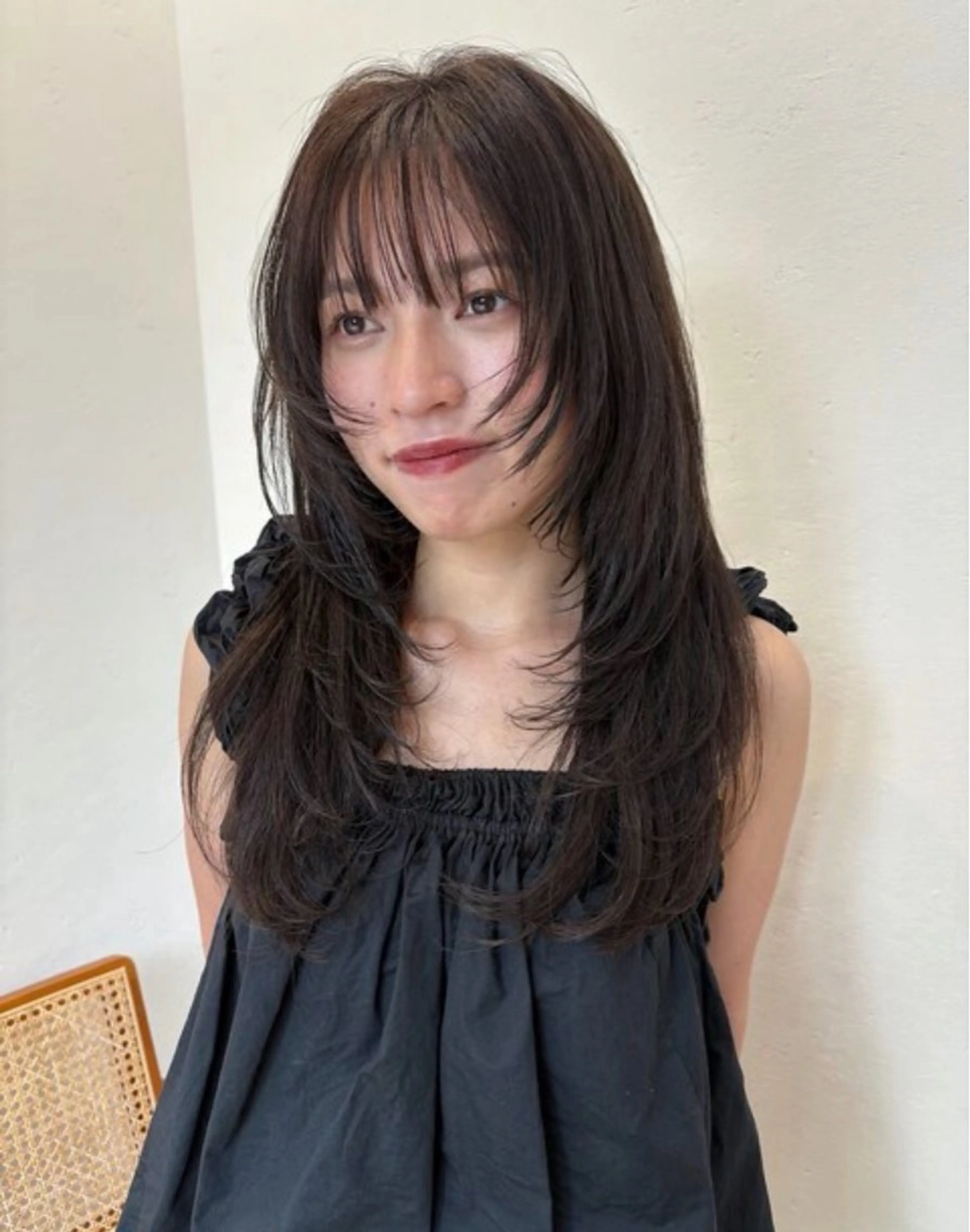 ロング カラー カット ヘアカラー トリートメント くびれヘア/髪質改善 はるのヘアスタイル