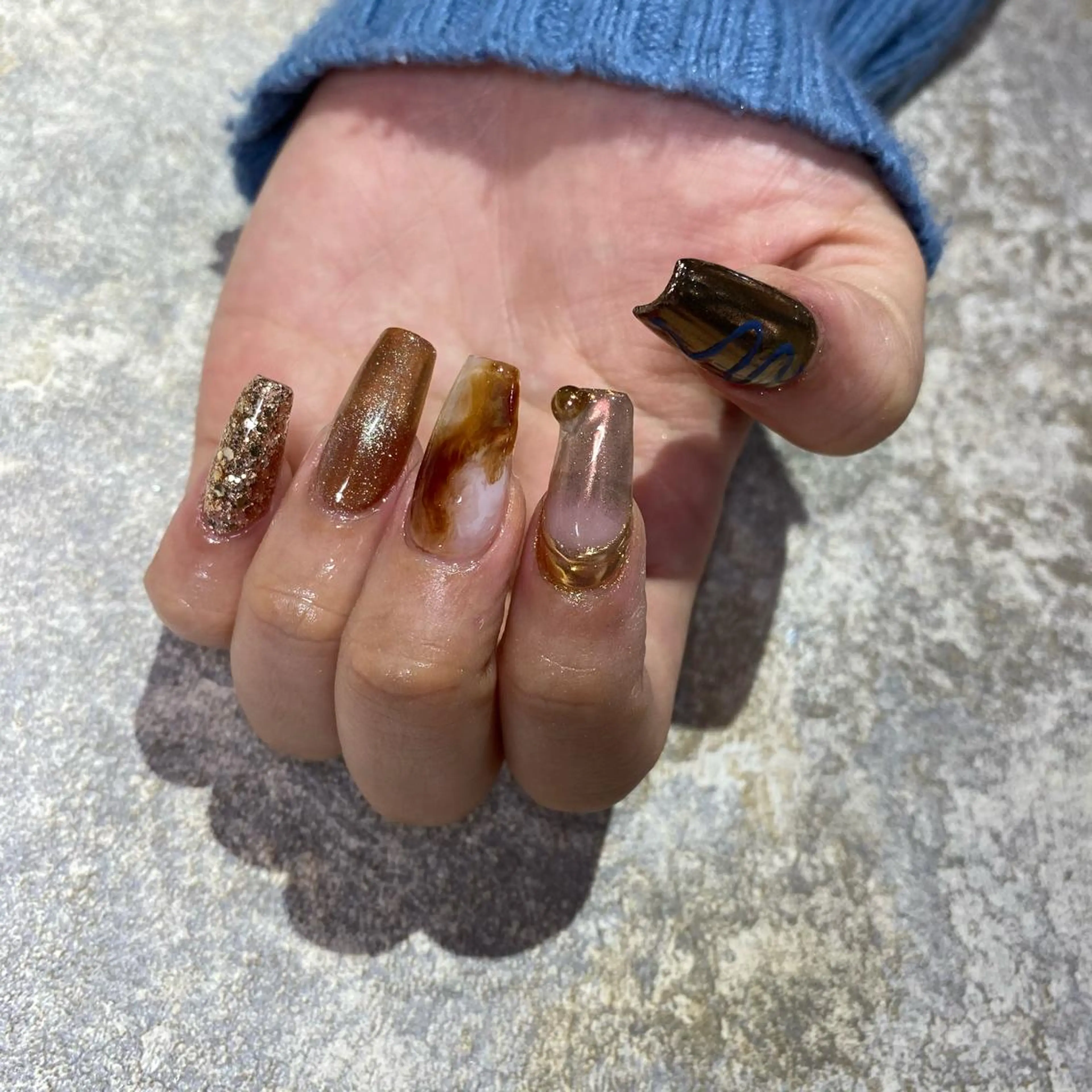 ネイル スカルプネイル Nagahama Akariのネイルデザイン