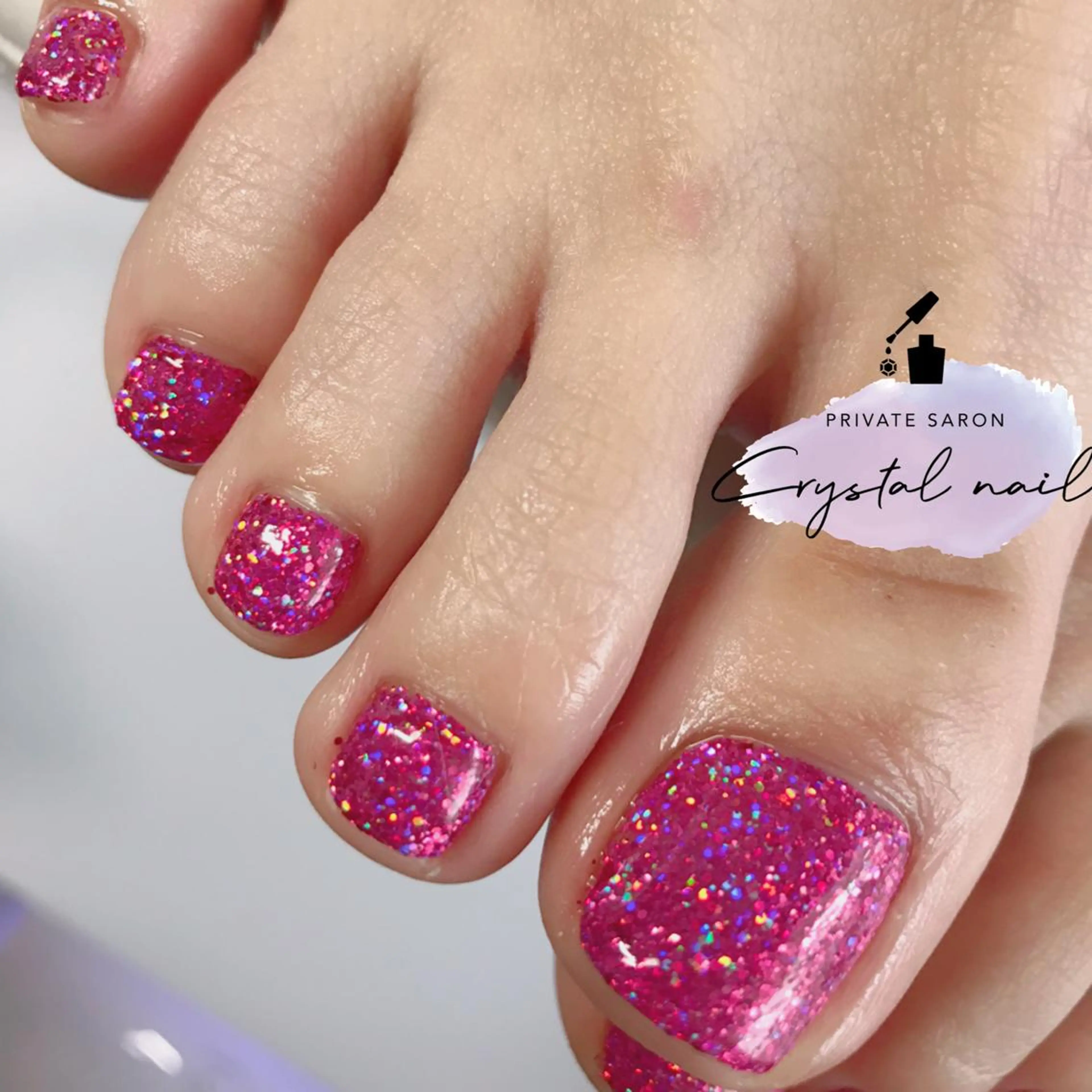 ネイル ラメ(グリッター) フットネイル SCENERY NAILのネイルデザイン