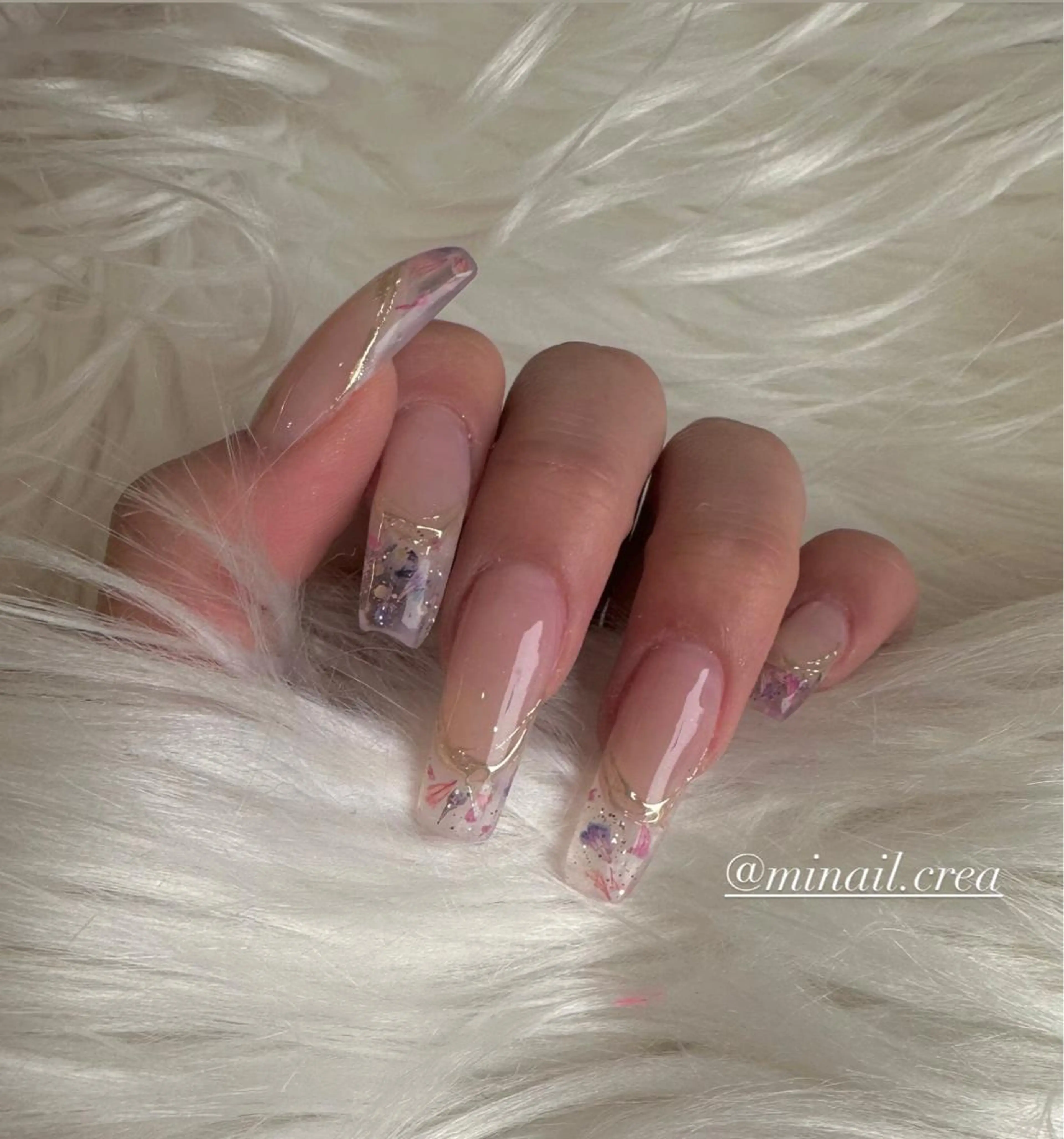 ネイル クリアネイル フレンチネイル スカルプネイル ハンドネイル CReA nailのネイルデザイン