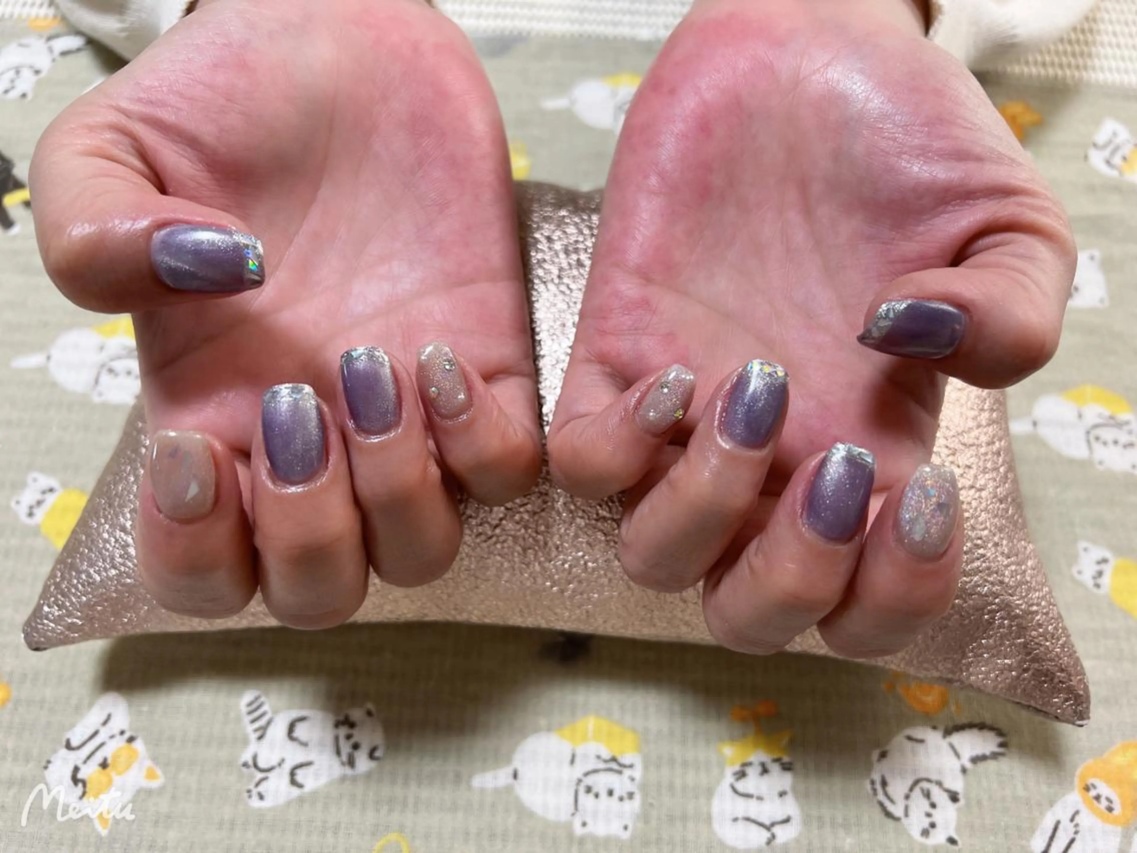 ネイル フレンチネイル ガラスフレンチ 林 ✨syousyouのネイルデザイン